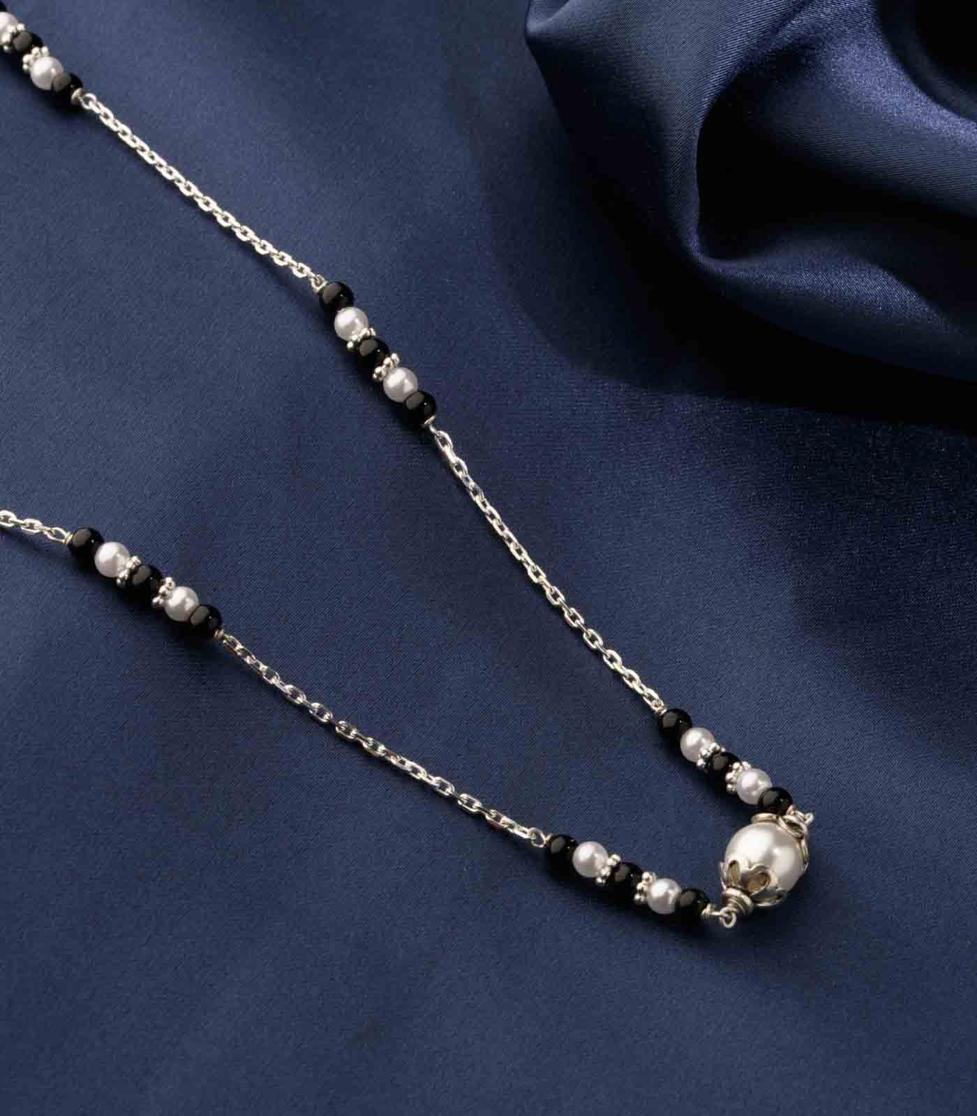 Exquisite Silver Pearl Mangalsutra