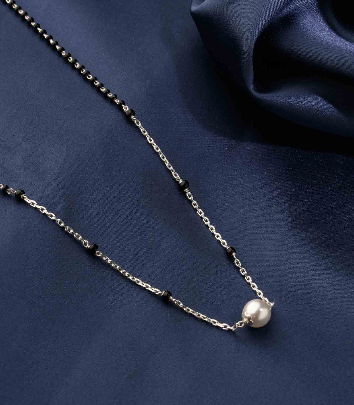 Silver Pearl Mangalsutra