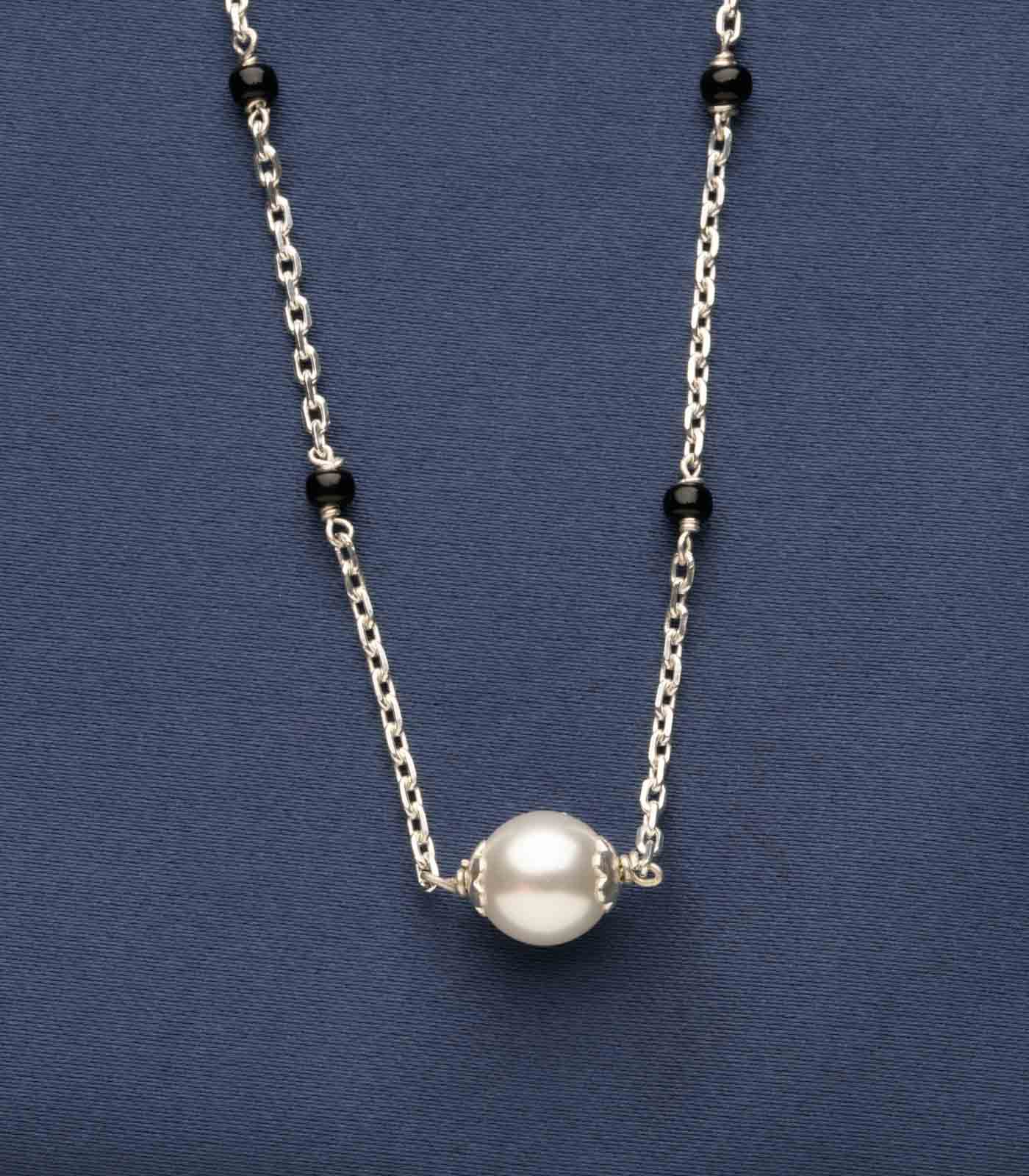 Silver Pearl Mangalsutra