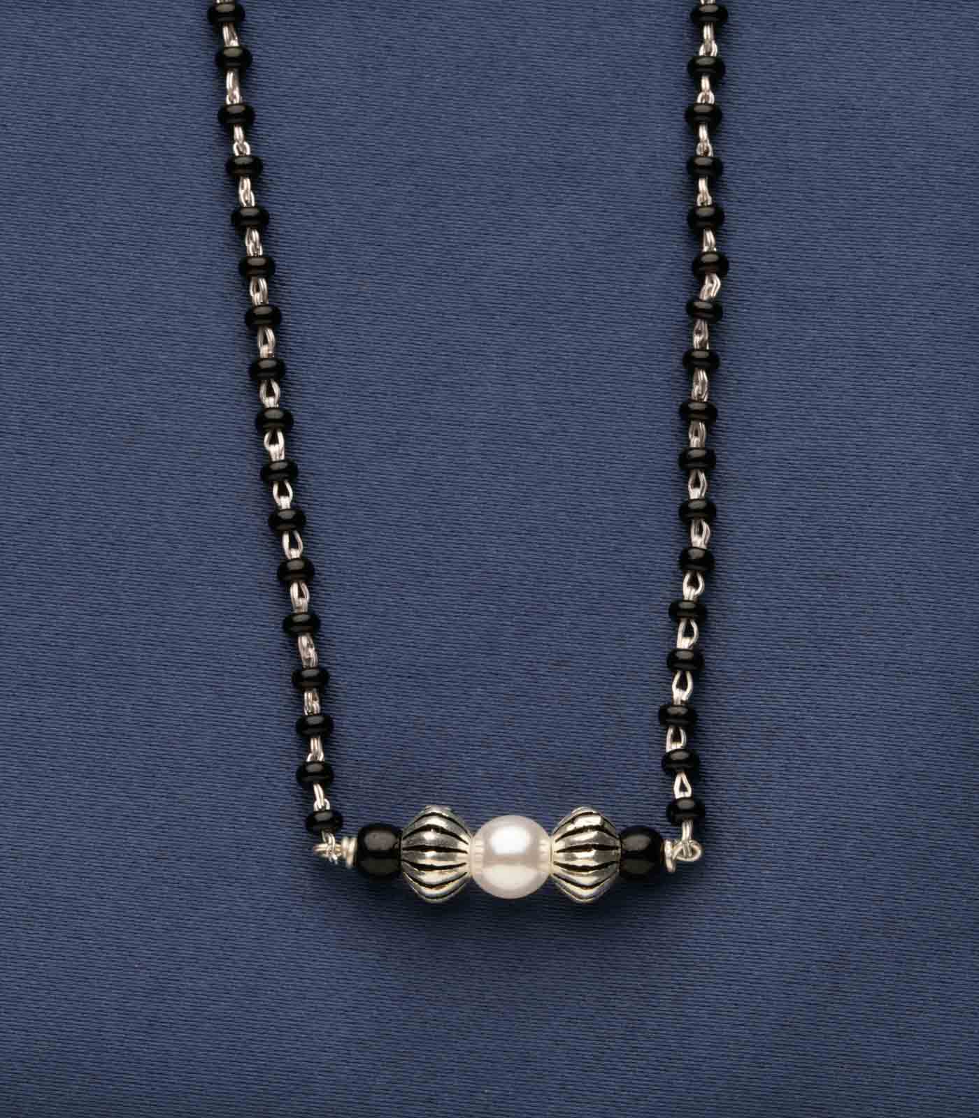 Silver Pearl Mangalsutra