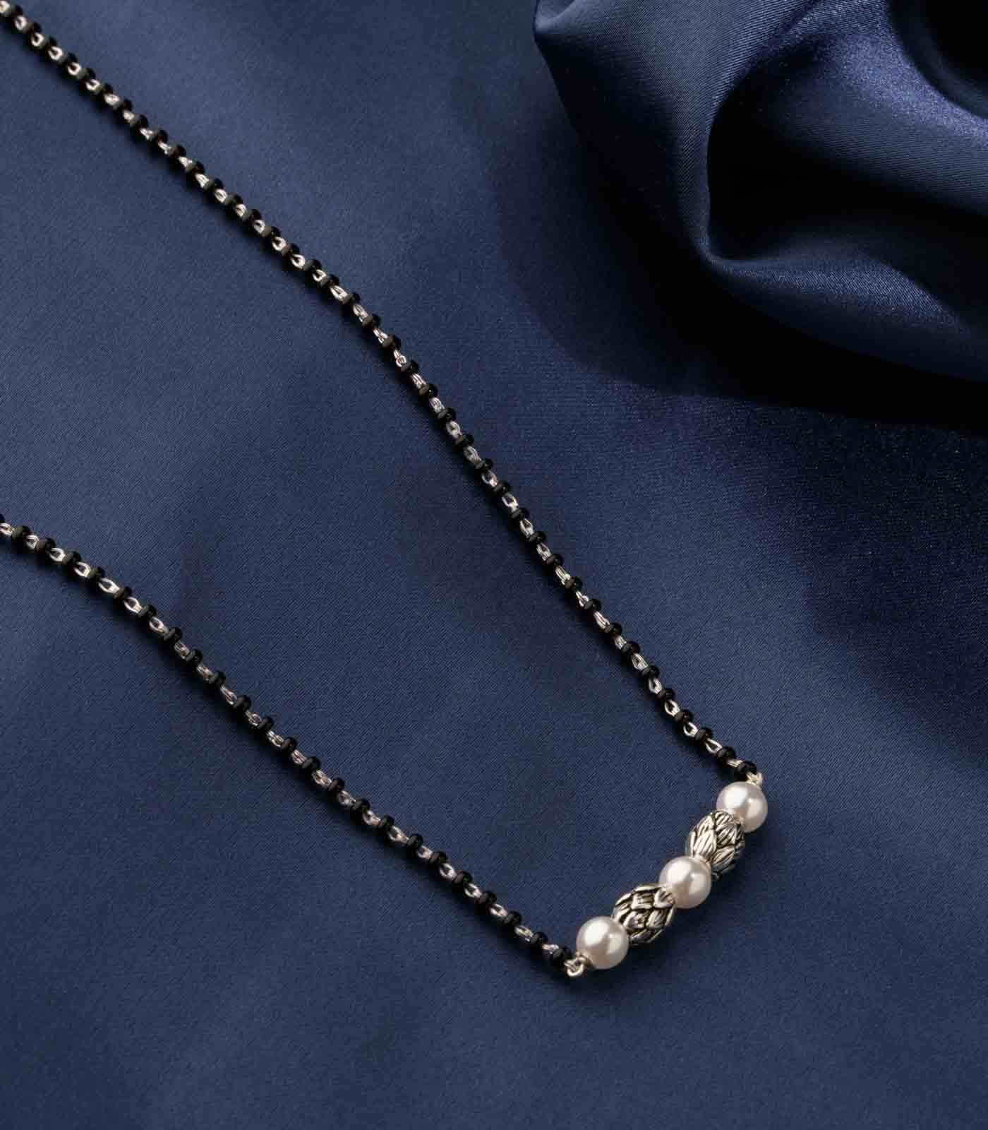 Silver Pearl Mangalsutra