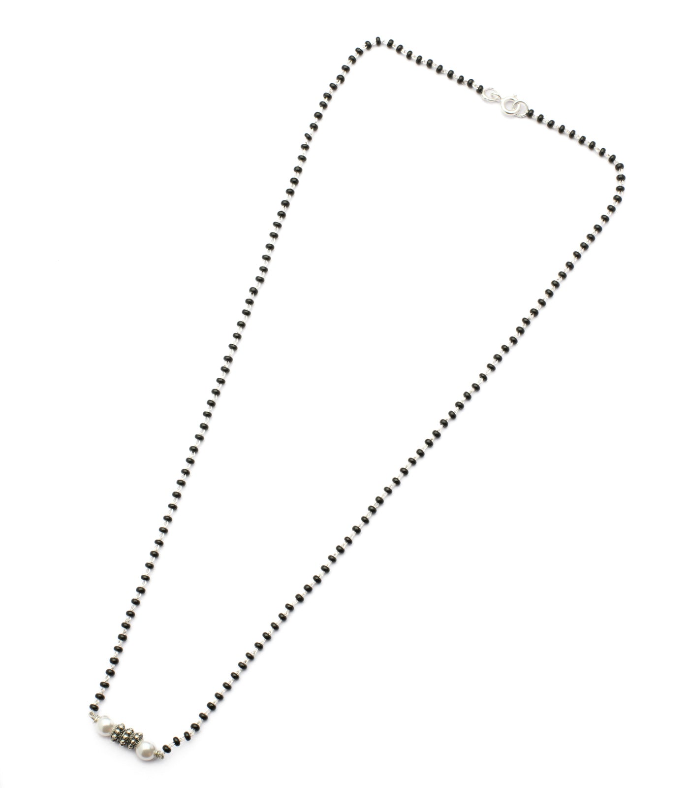 Dual Pearl Silver Mangalsutra