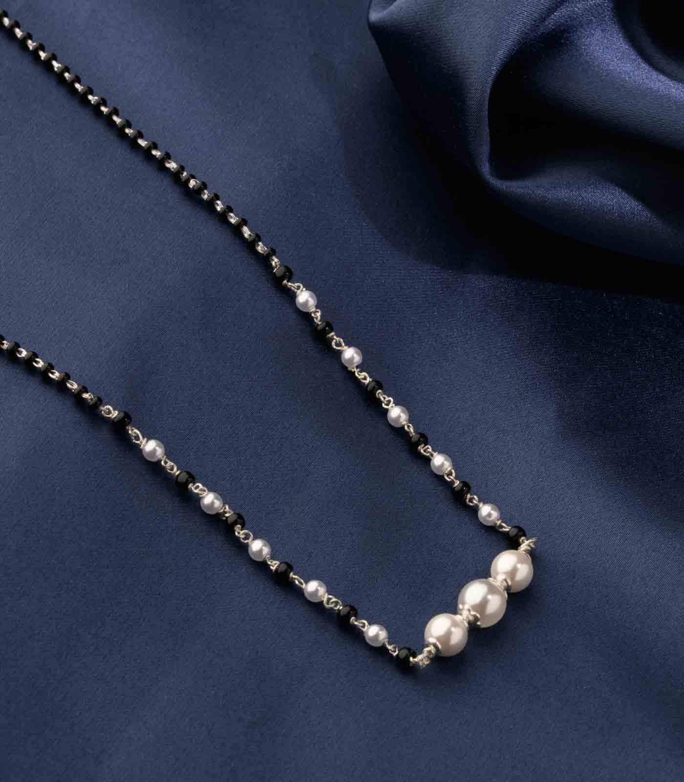 Silver Pearl Mangalsutra