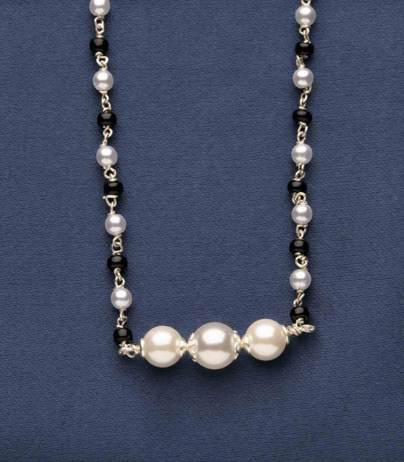 Silver Pearl Mangalsutra