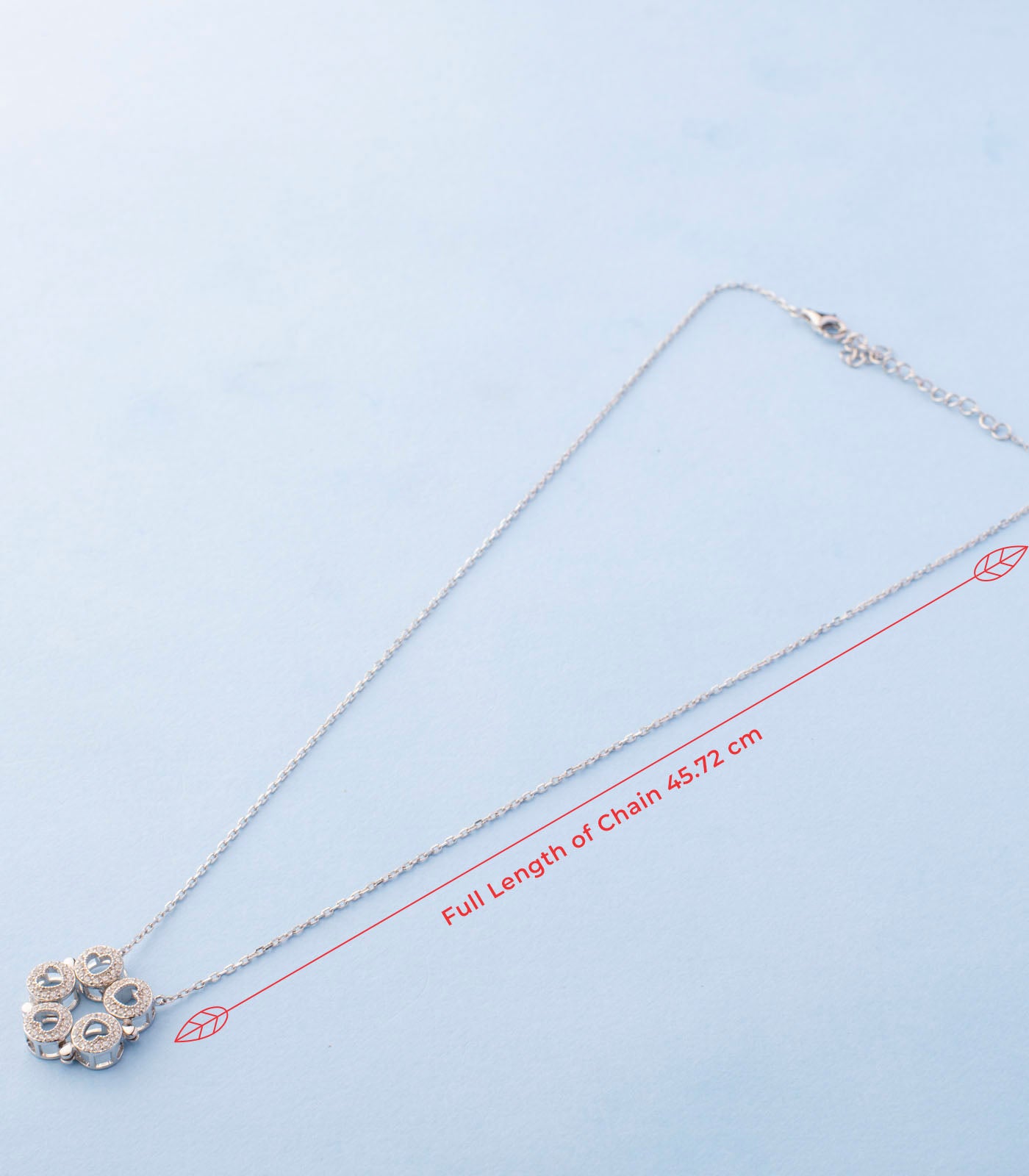 Heart Wheel Chain Pendant (Silver)