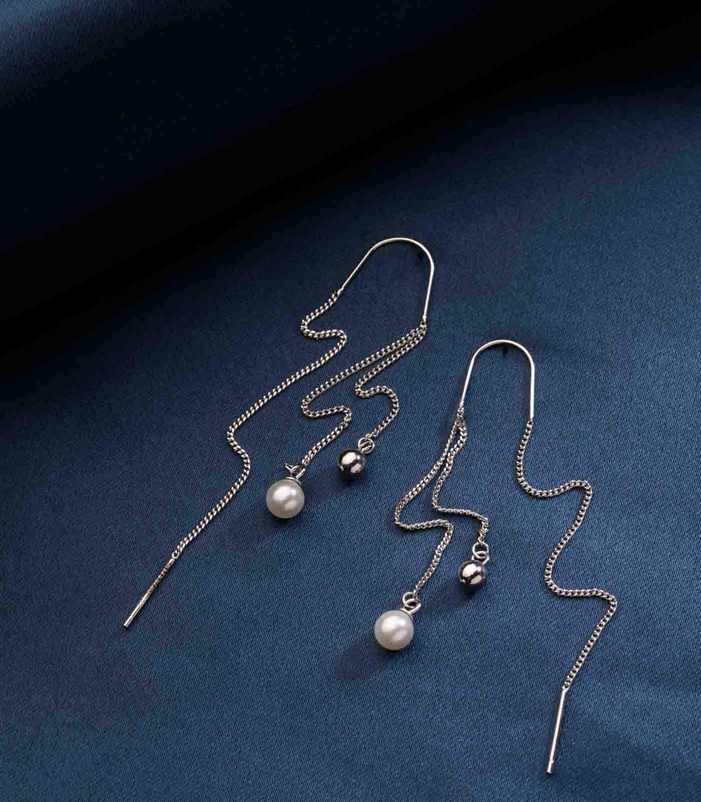 Pearl Sui Dhaga Earrings