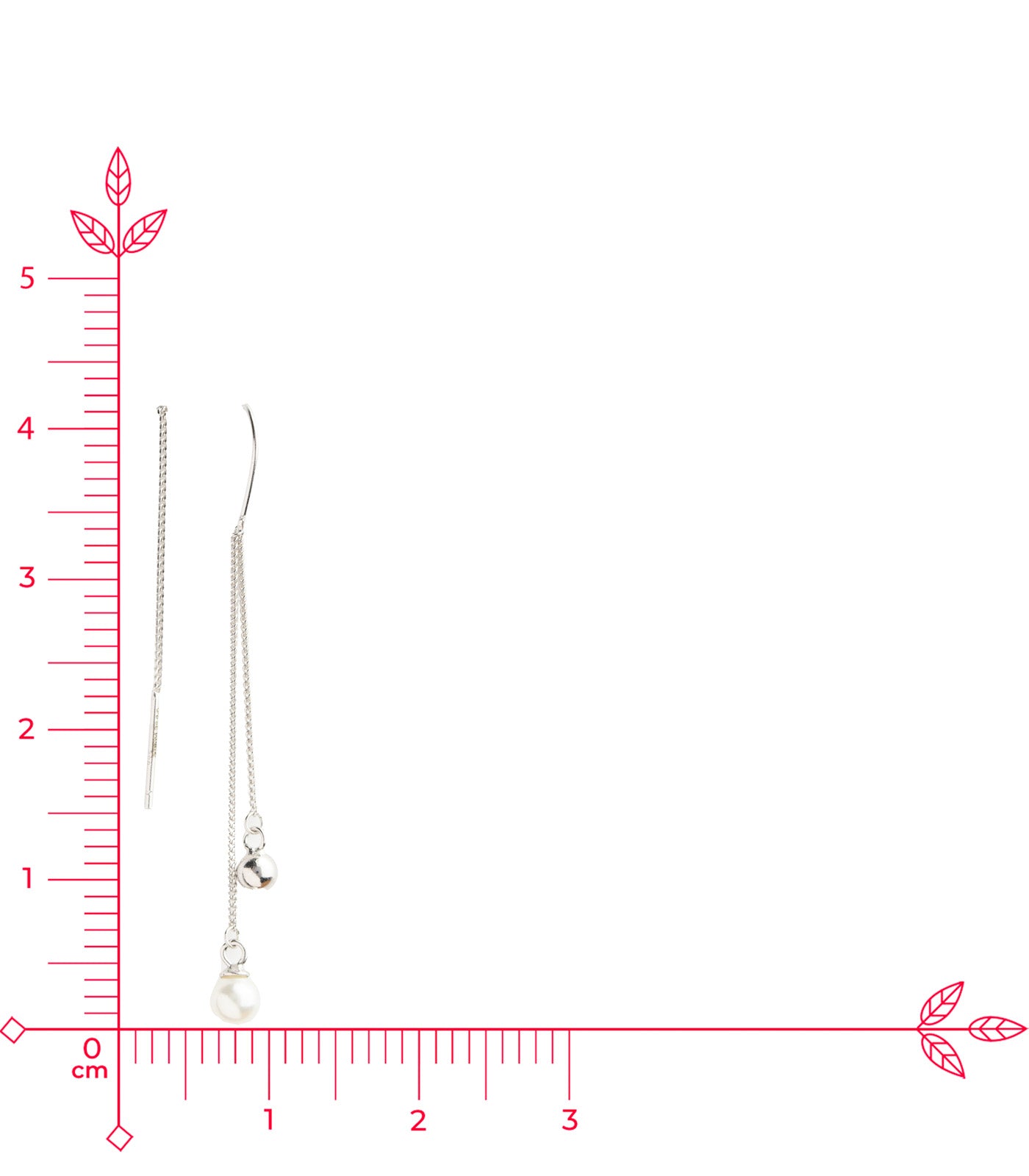 Pearl Sui Dhaga Earrings (Silver)
