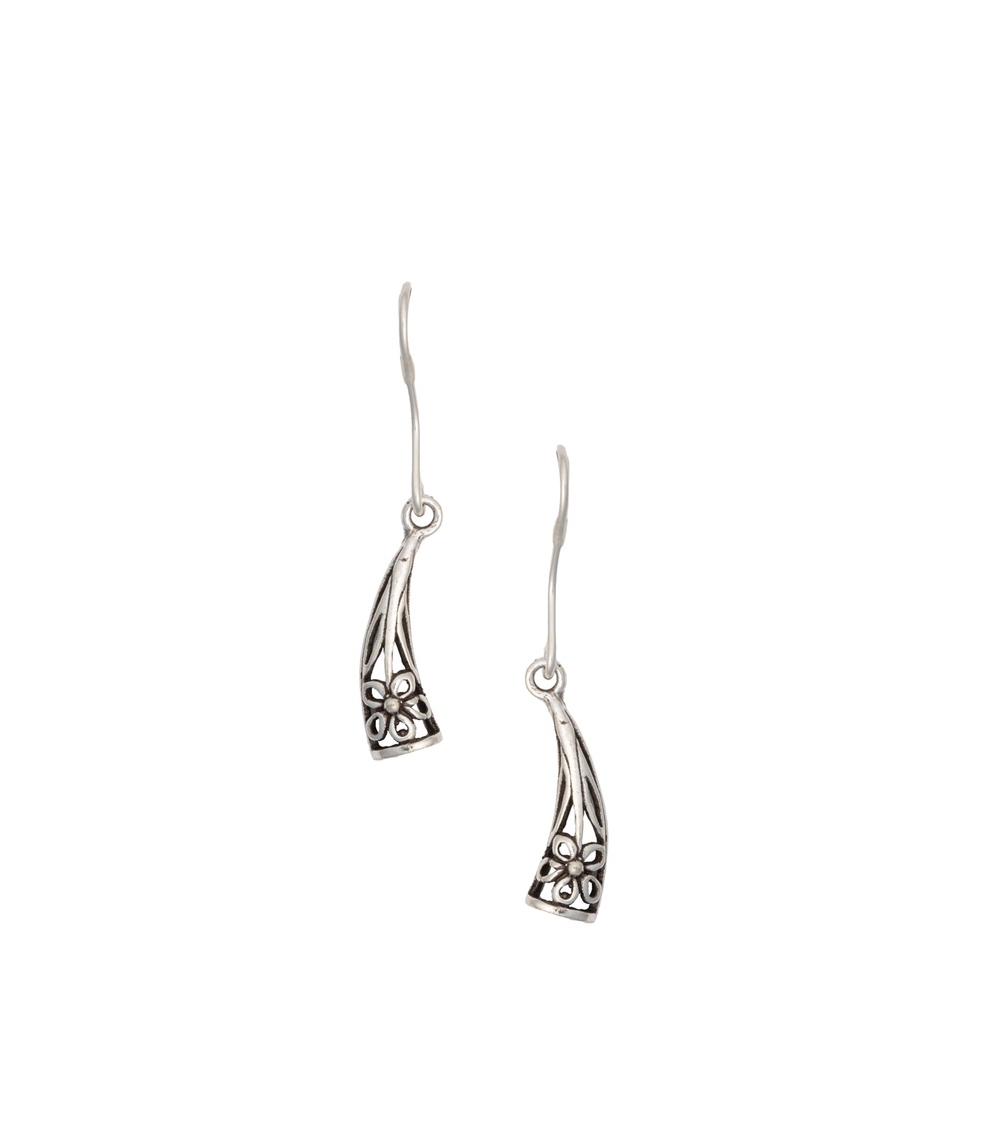 Stylish Tag Earrings (Silver)