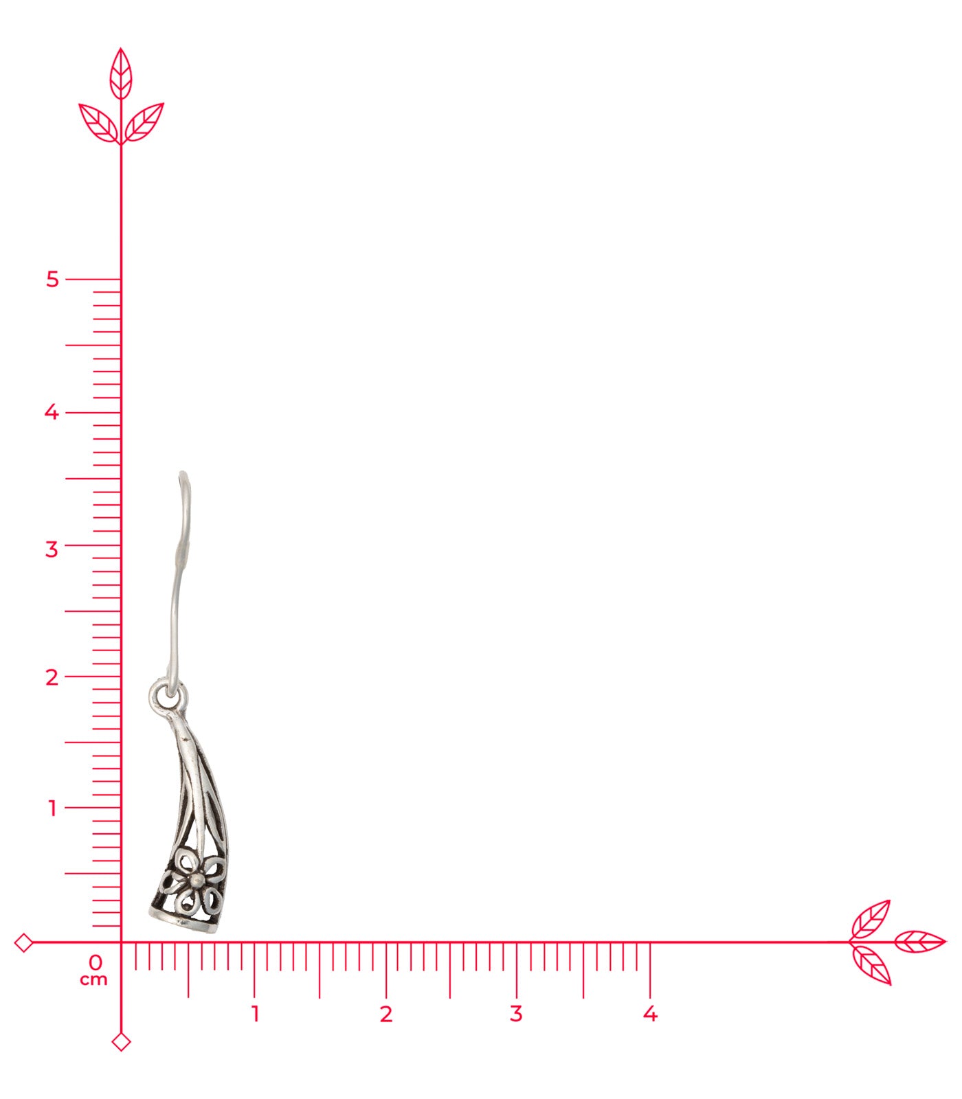 Stylish Tag Earrings (Silver)