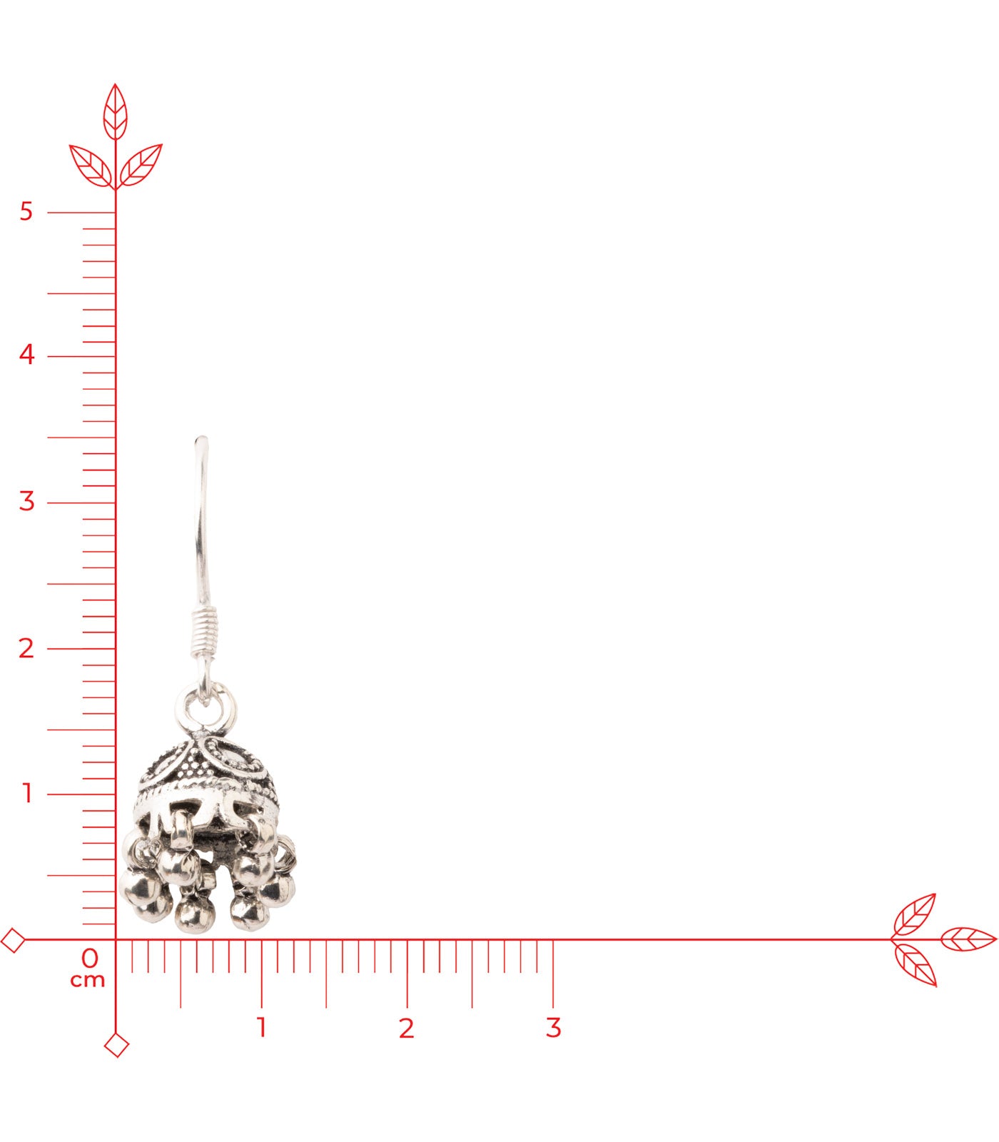 Silver Oxidized Jhumki