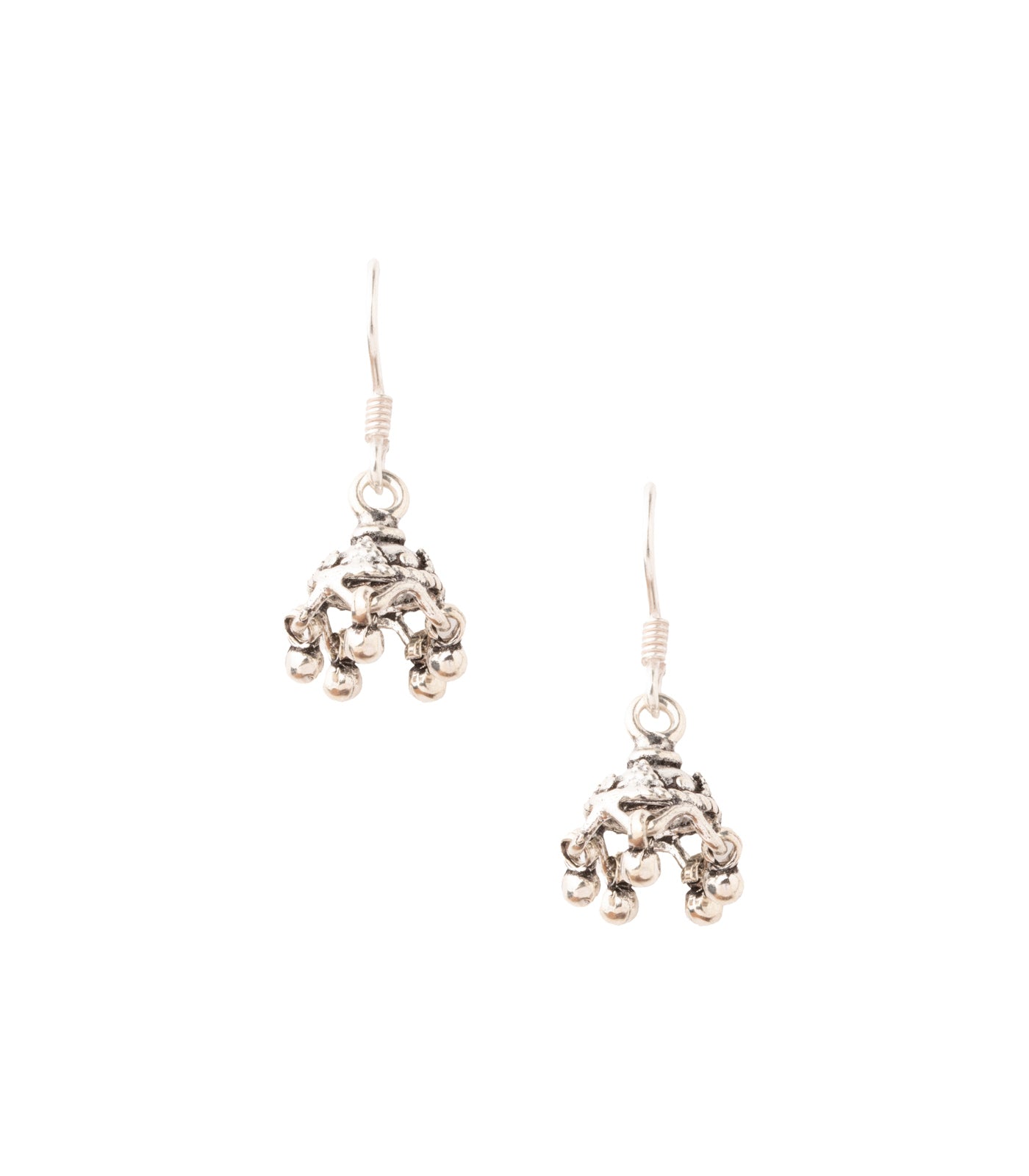 Silver Oxidized Jhumki