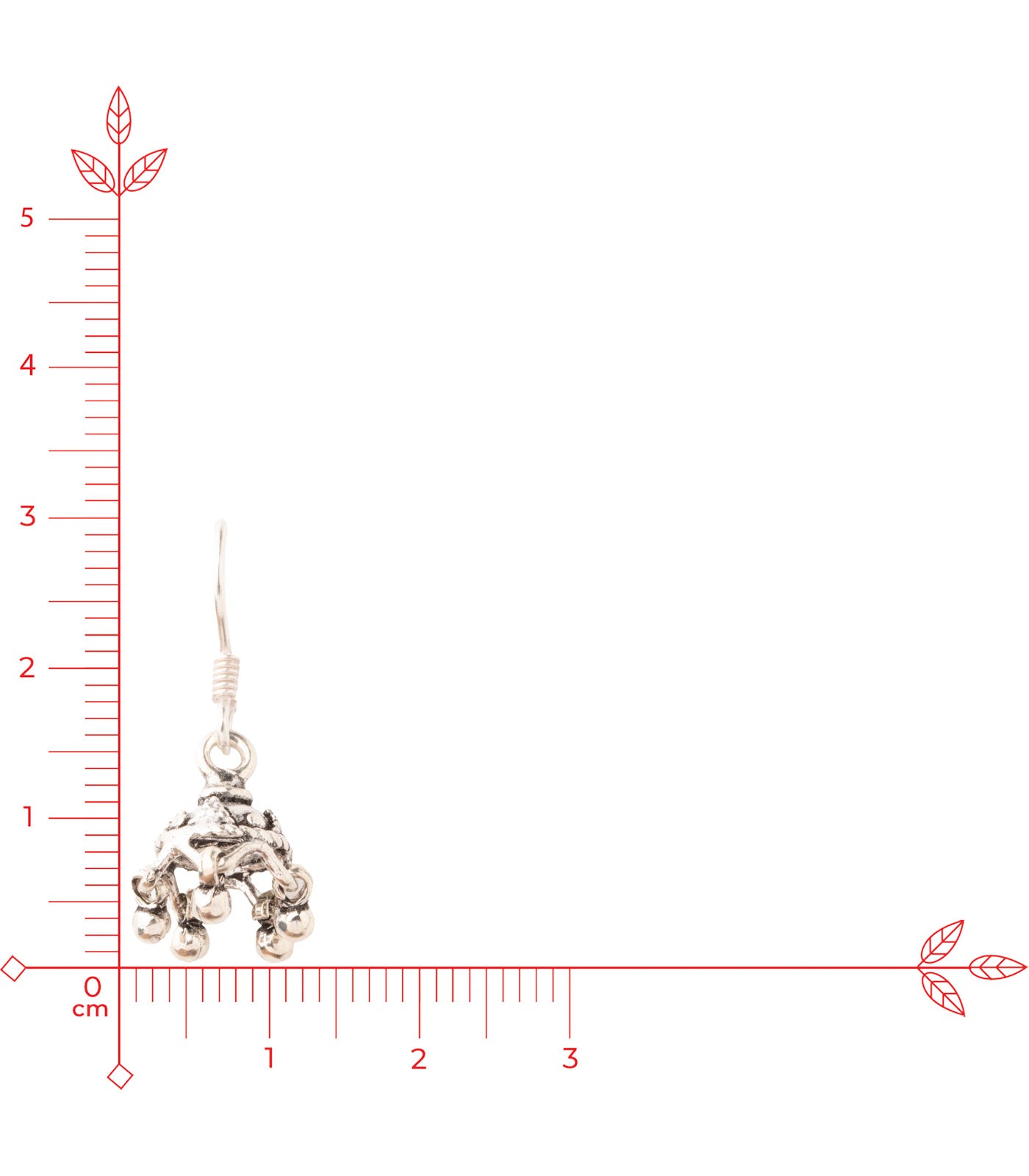 Silver Oxidized Jhumki