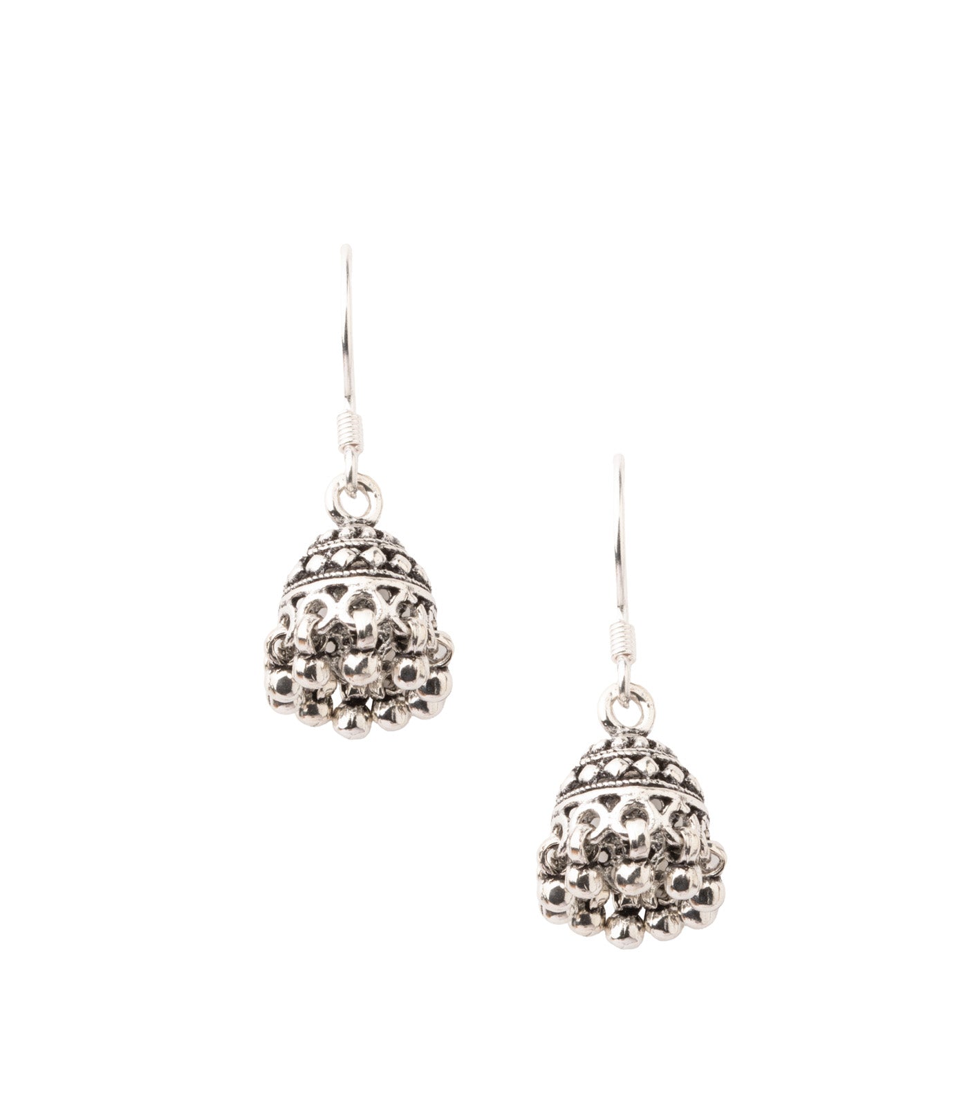 Silver Oxidized Jhumki
