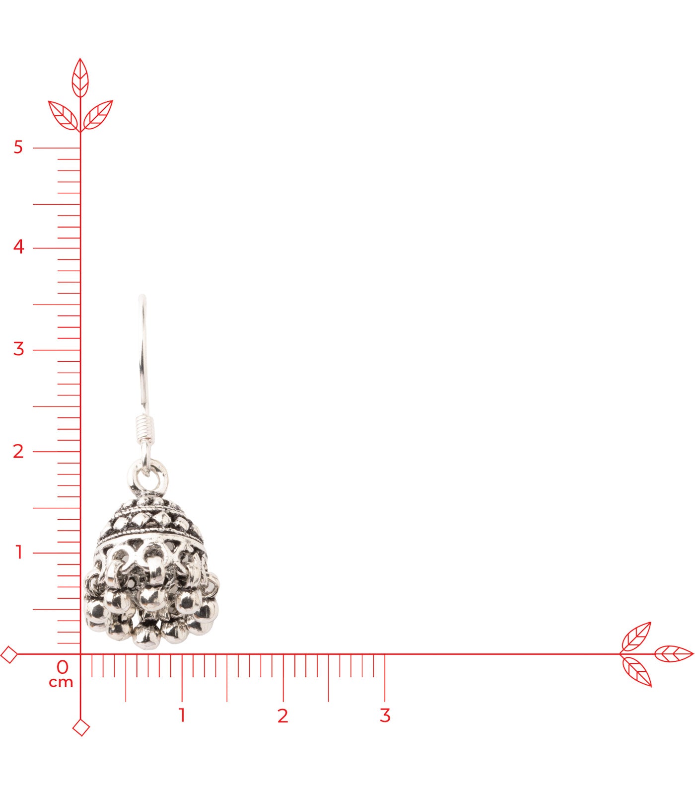 Silver Oxidized Jhumki