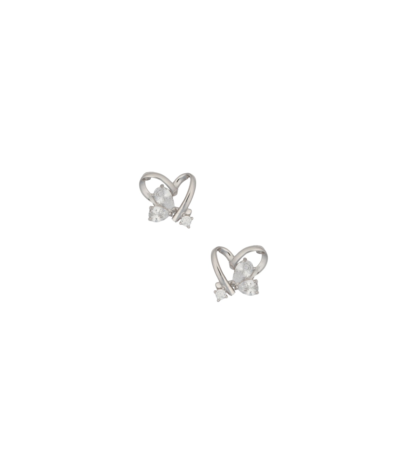 Heart Shaped Earrings (Silver)