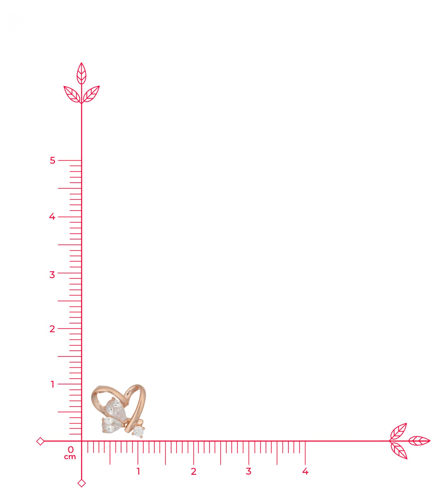 Heart Shaped Rose Gold Earrings (Silver)