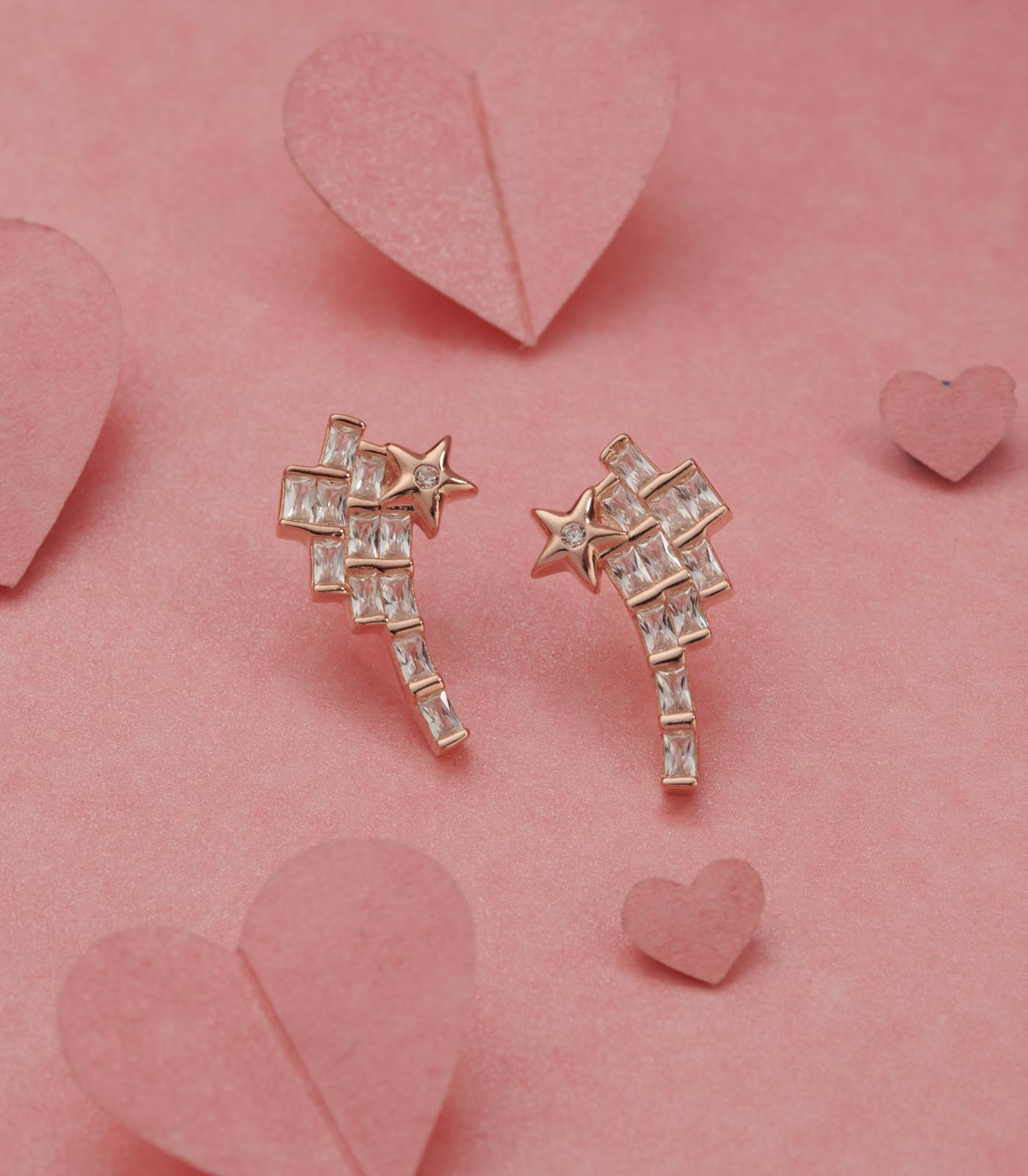 Star Fall Ear RIngs (Silver)