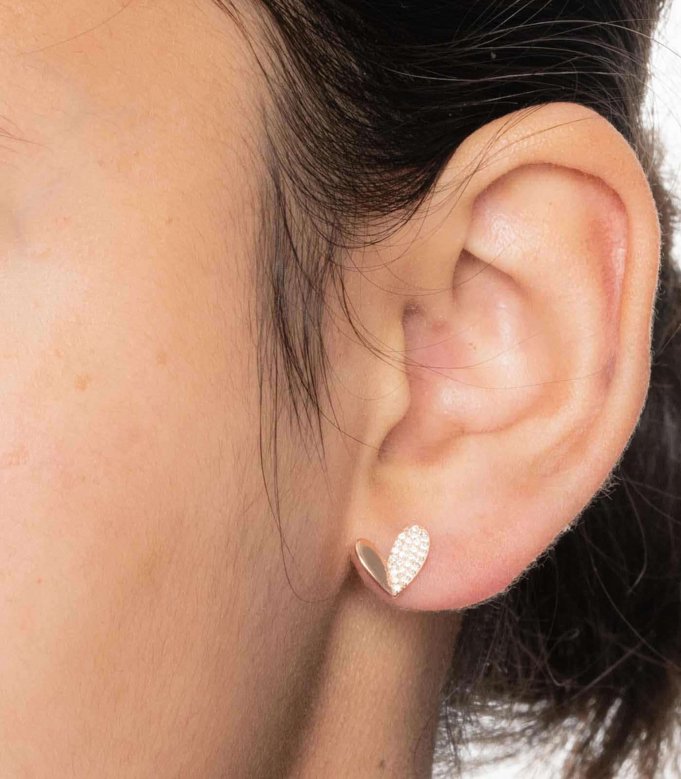 Flying Heart Earrings (Silver)