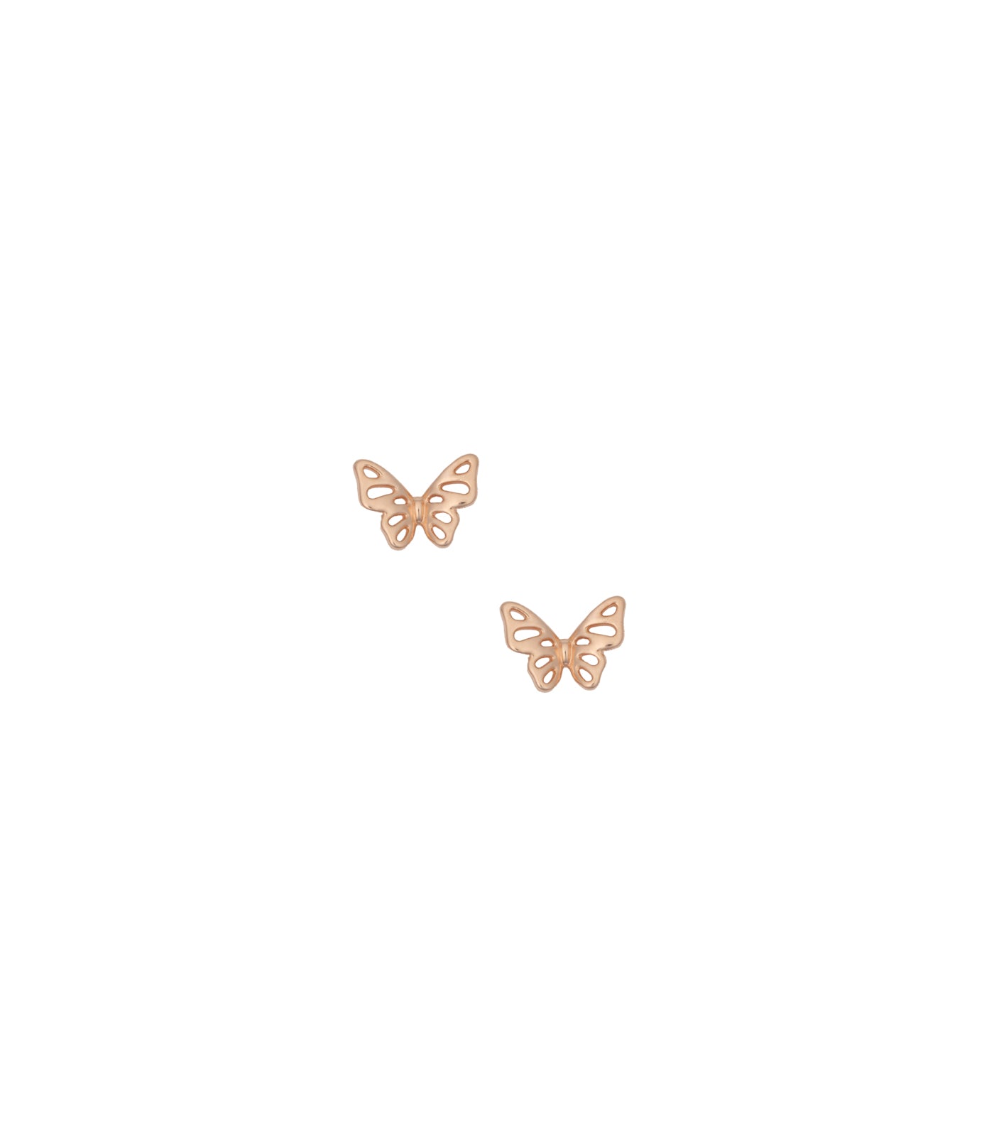 Rose Gold Butterfly Earrings (Silver)