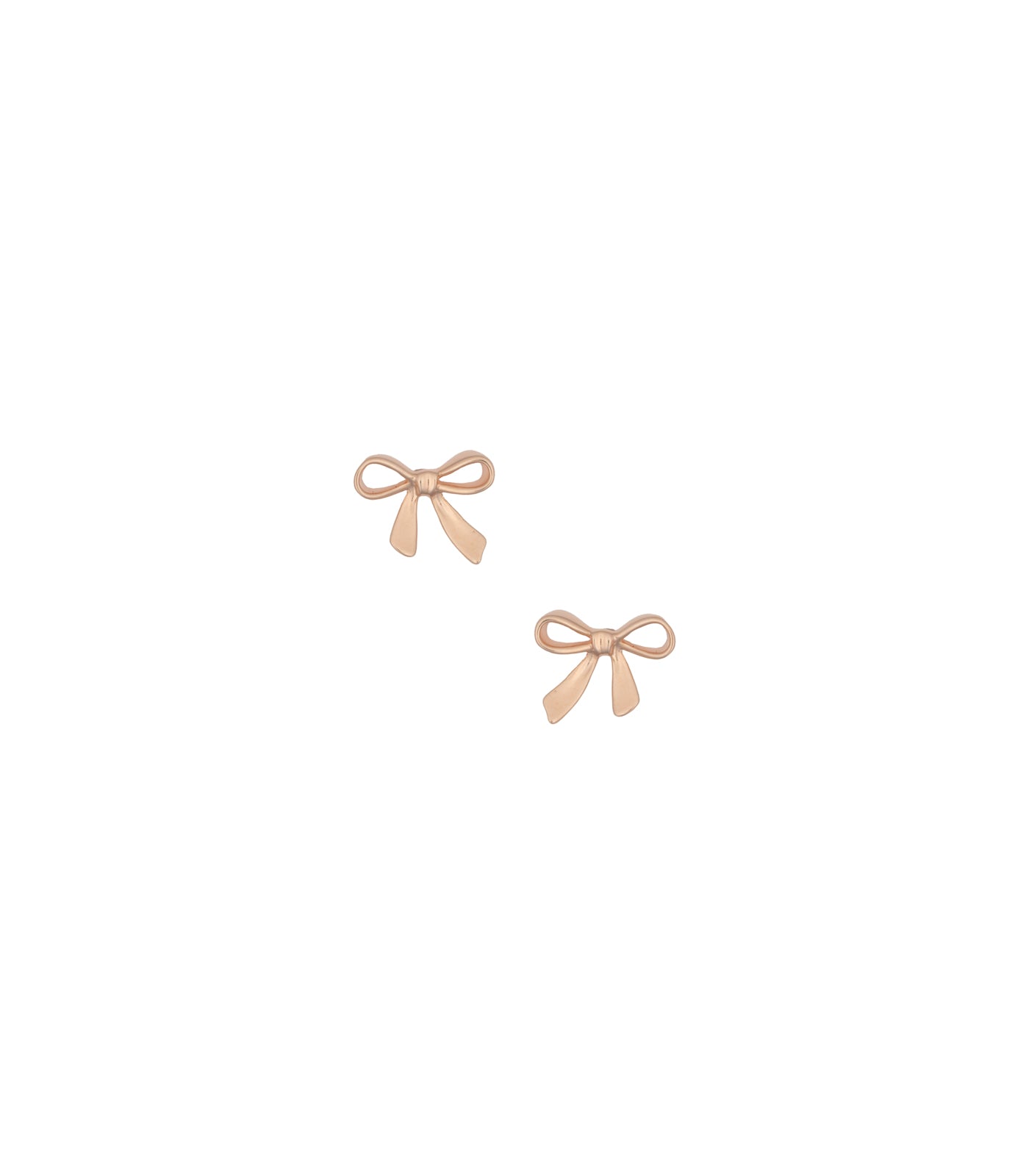 Rose Gold Bow Ear RIngs (Silver)