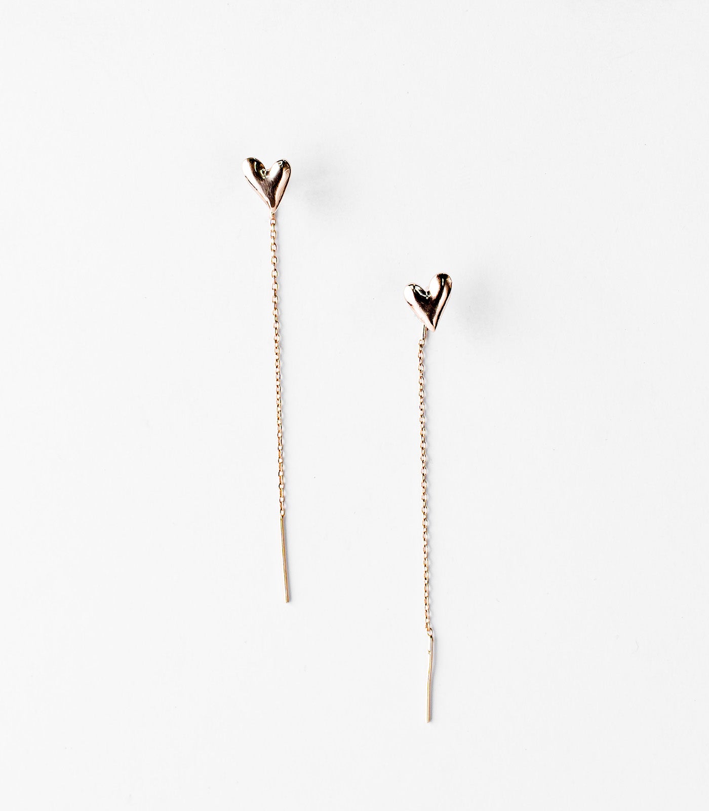 Chain Of Love Gold Colored Earrings (Silver)