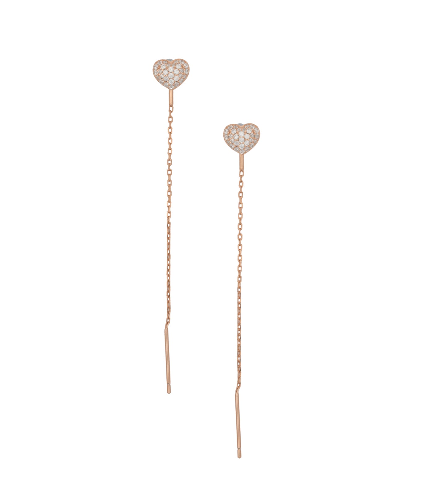 Chain Of Love Design Earrings (Silver)