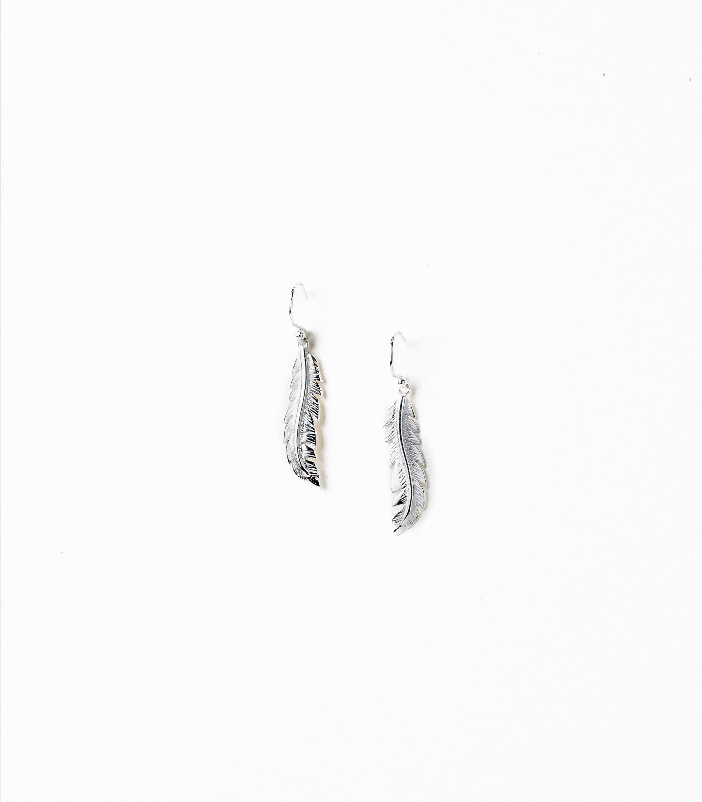 Fairy Feather Silver Earrings