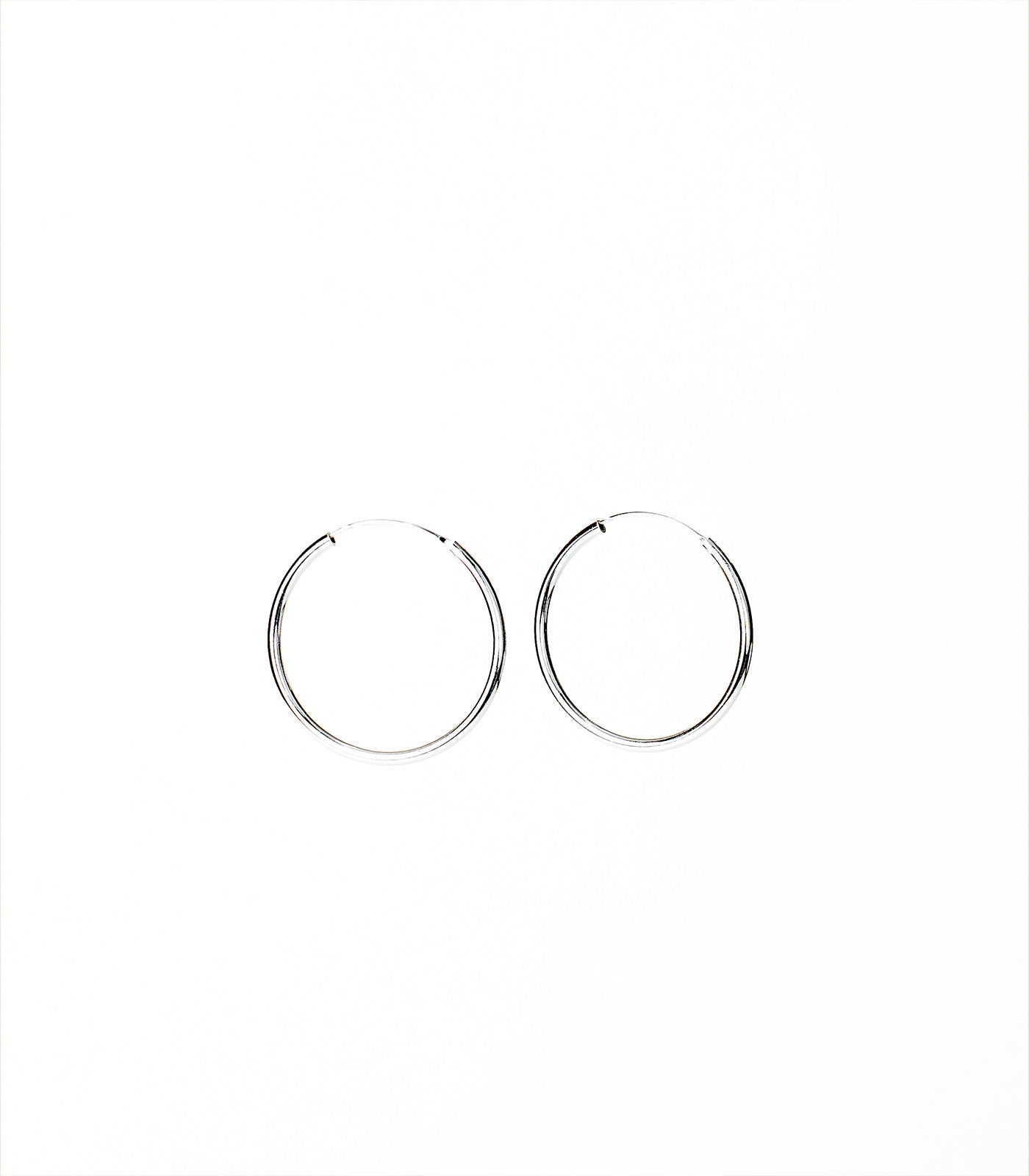 Big Size Classic Hoops Earrings (Silver)