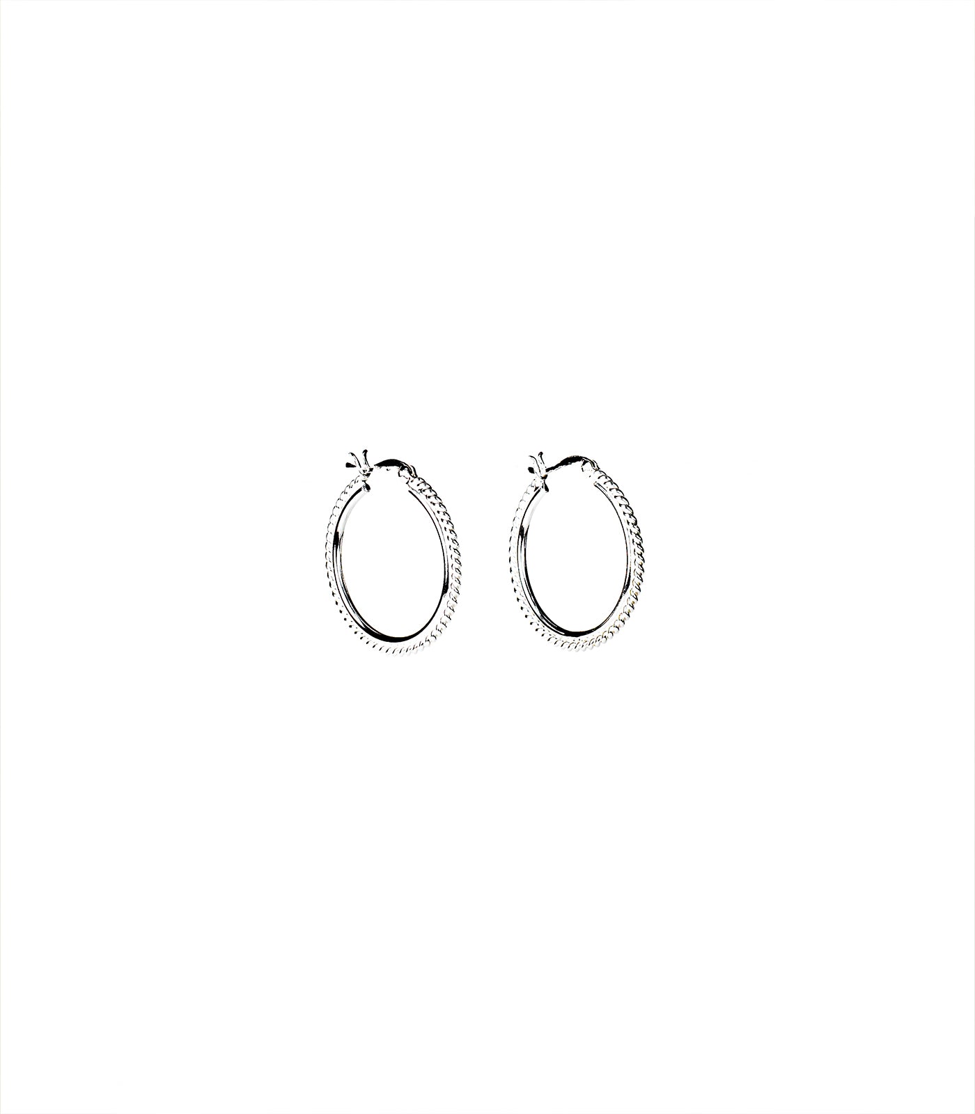 Dazzling Spiral Hoops Earrings (Silver)