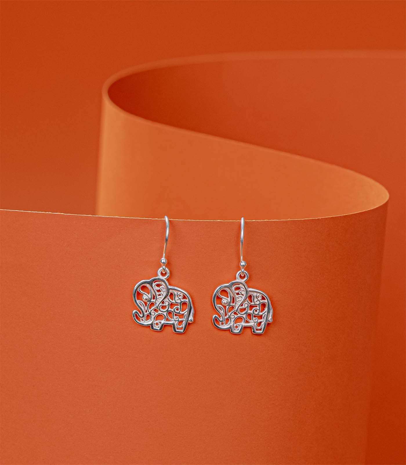 Mystic Designer Elephant Silver Earrings