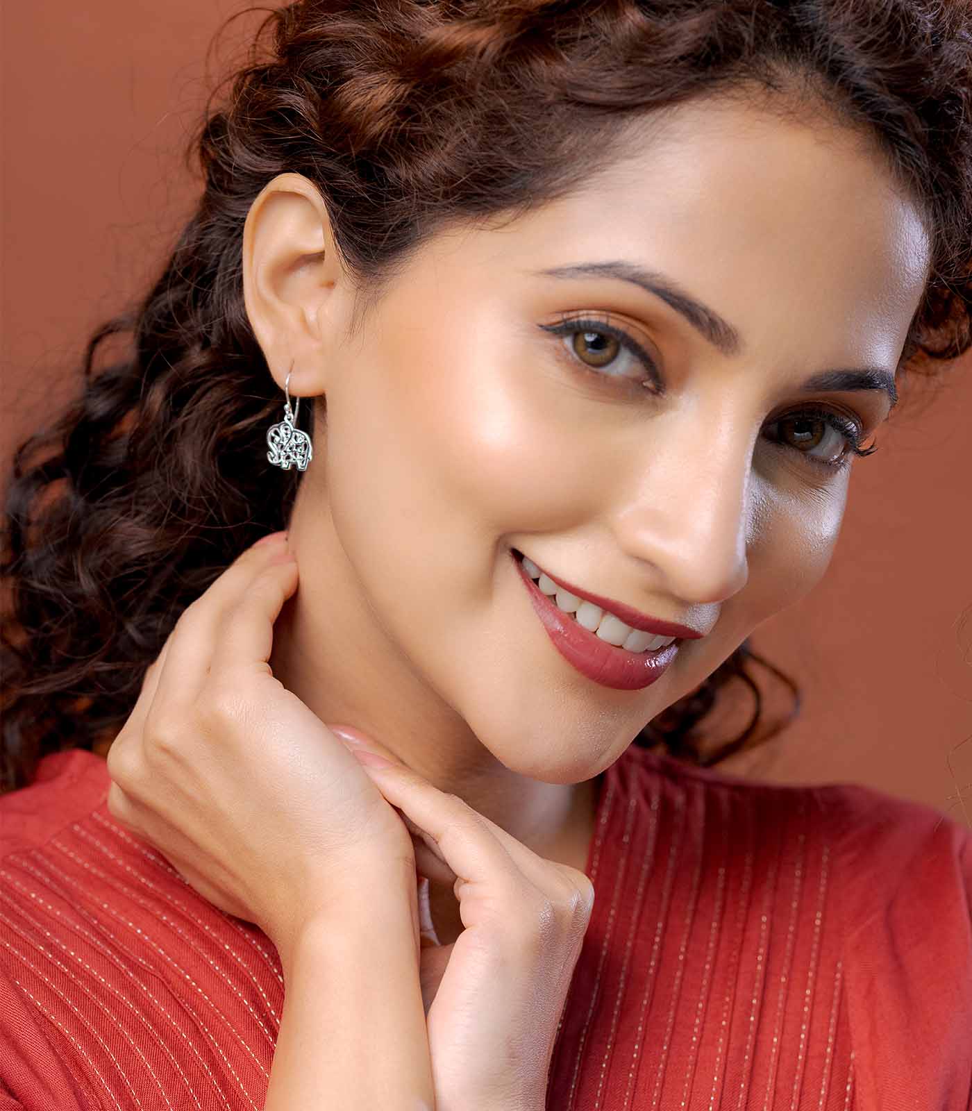 Mystic Designer Elephant Silver Earrings