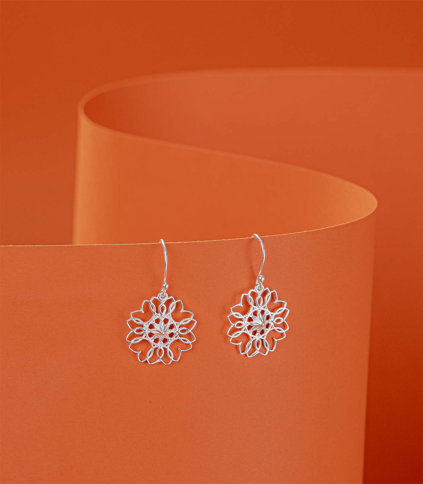 Mystic Sunflora Earrings (Silver)