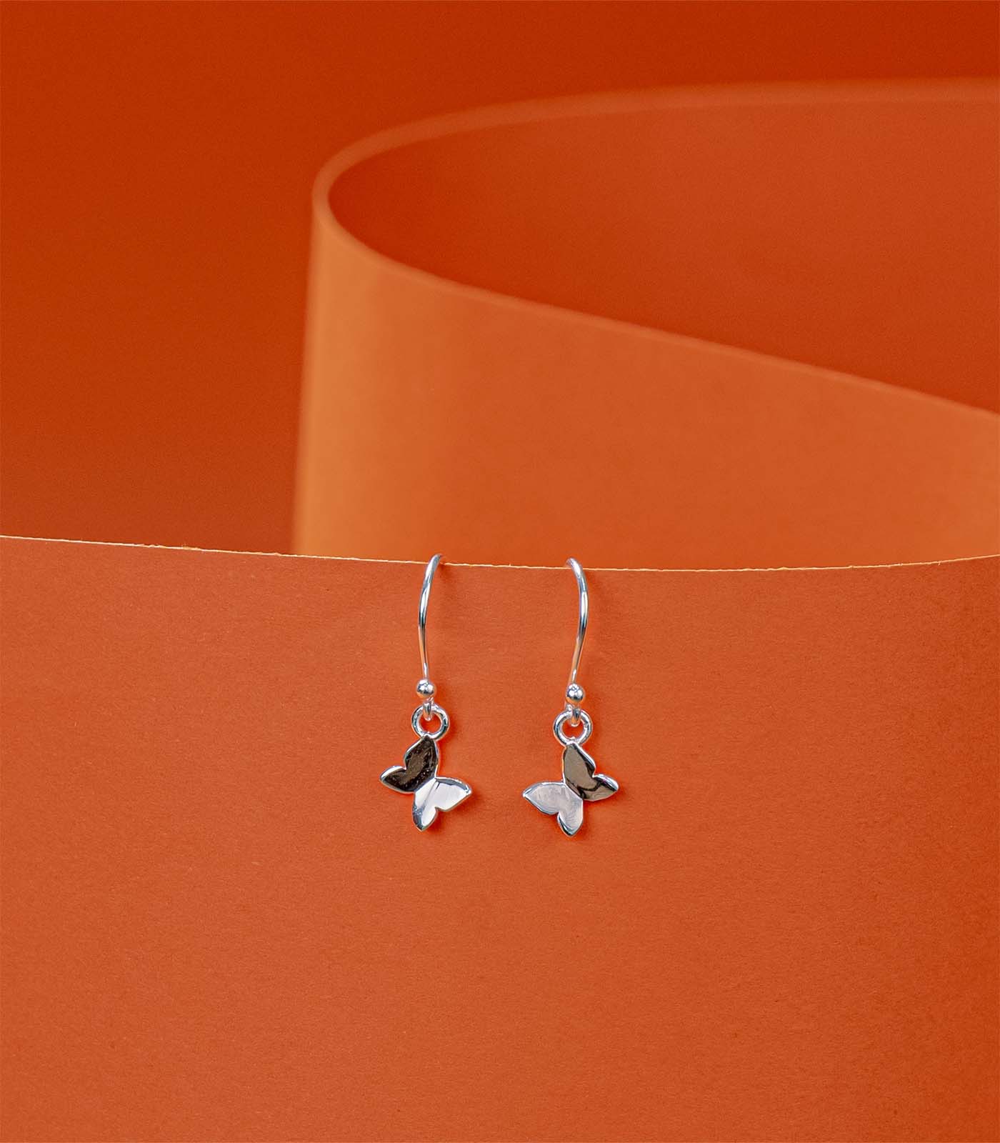 Classic Little Butterfly Earrings (Silver)