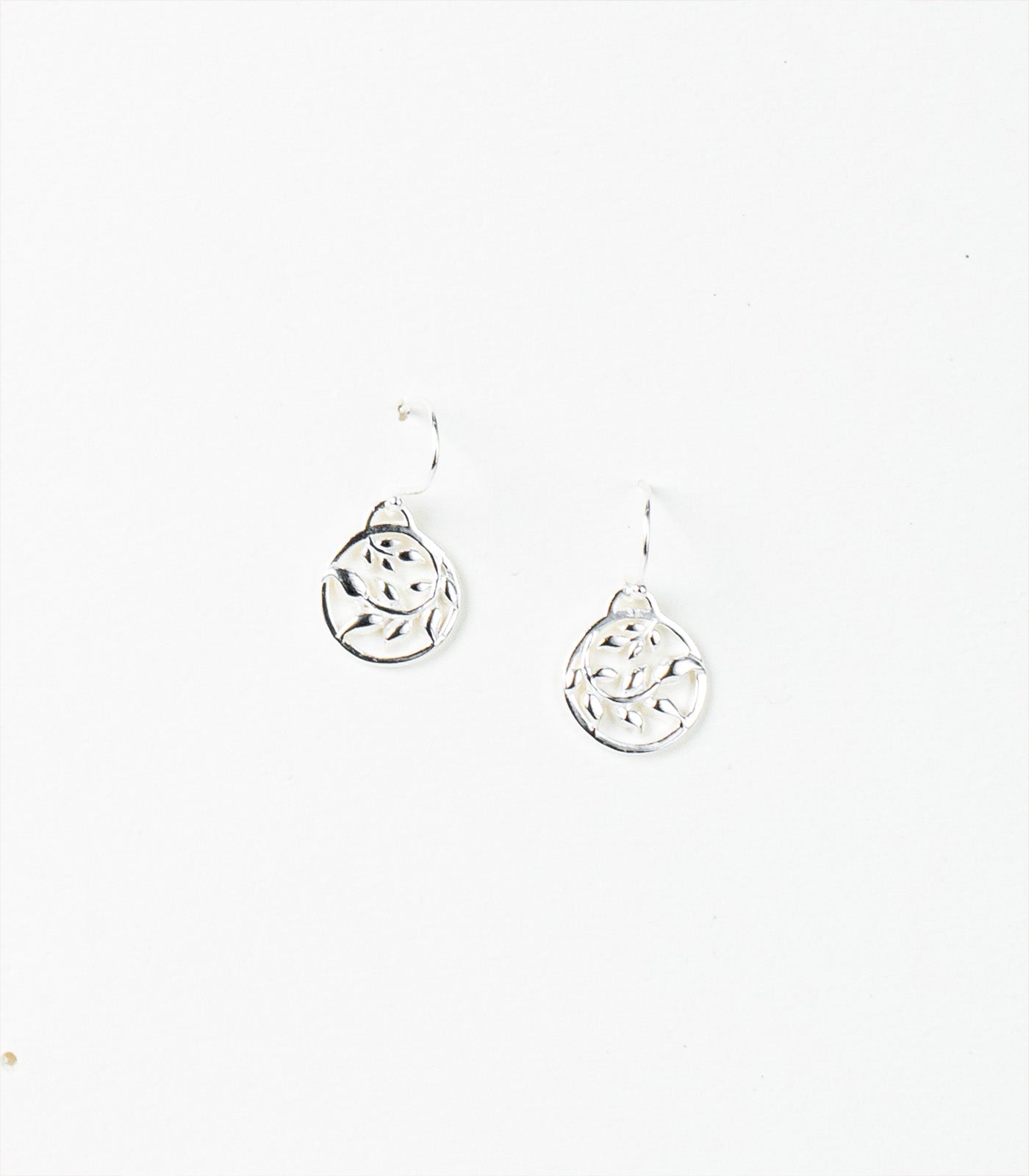Olive Leaves Earrings (Silver)