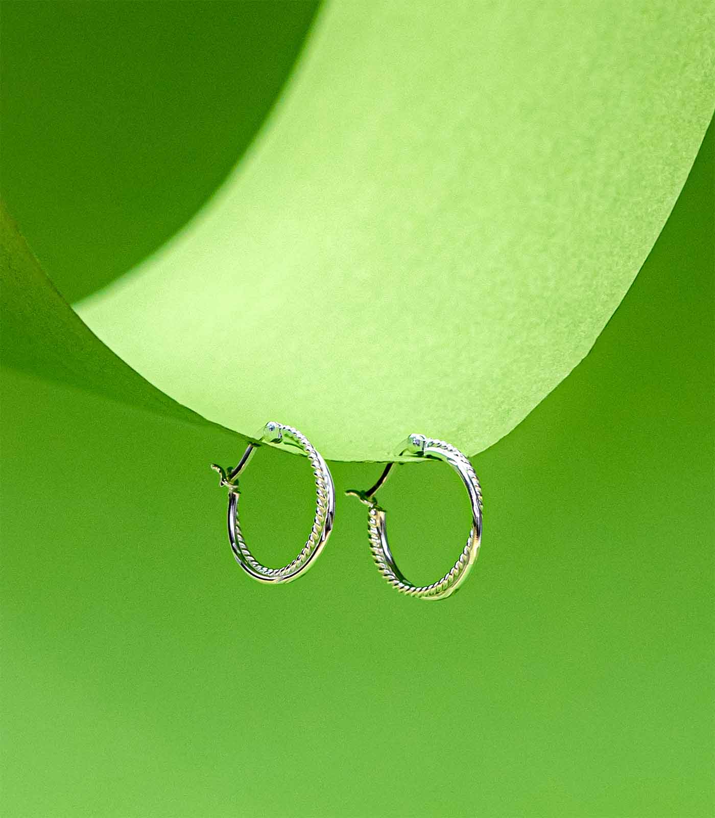 Classic Designer Hoops Earrings (Silver)