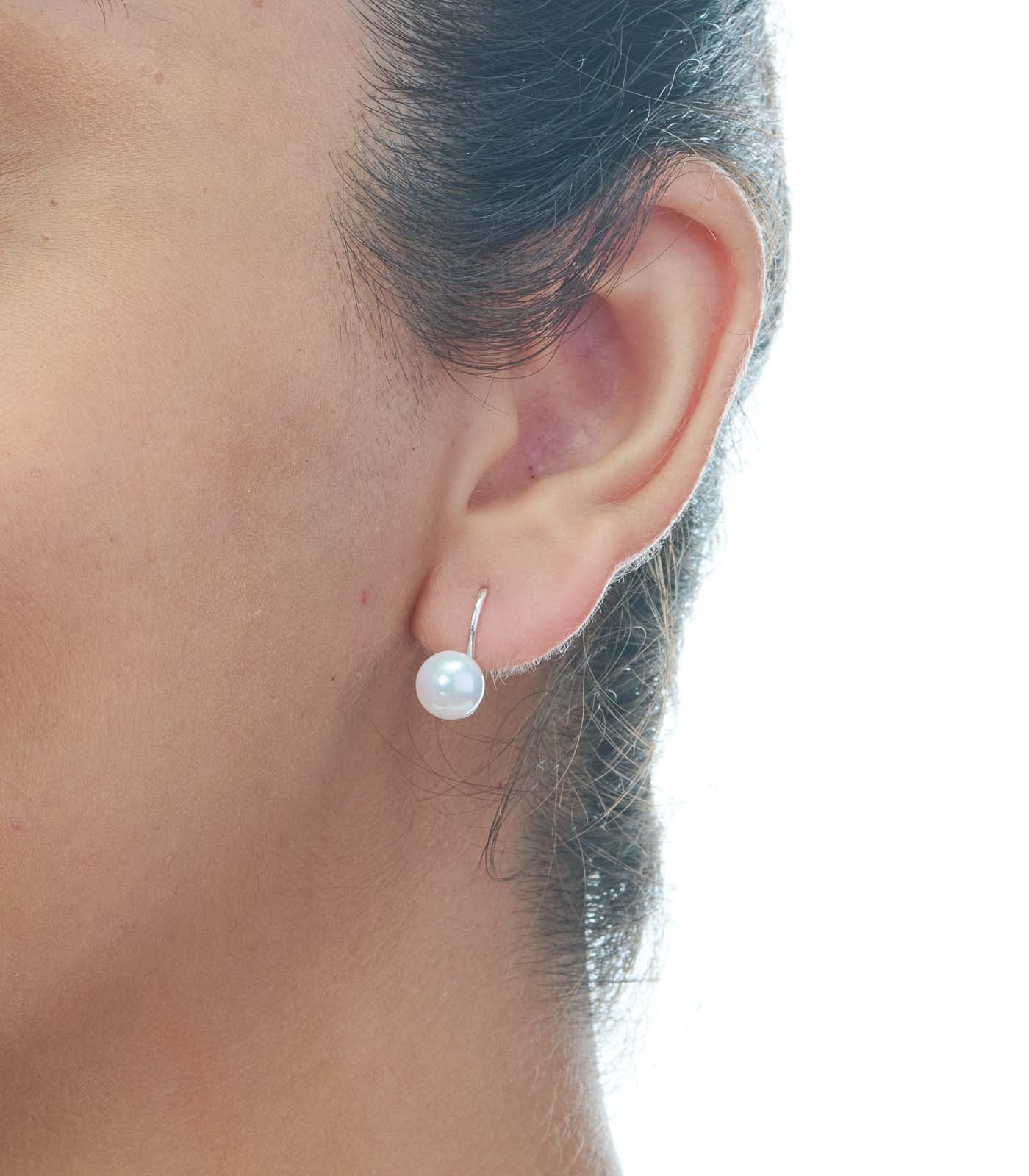 Shining Pearl Earrings (Silver)