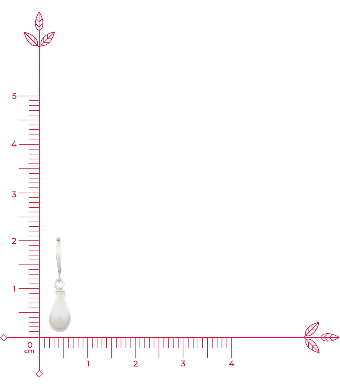 Drop Shaped Shining Pearl Earrings (Silver)