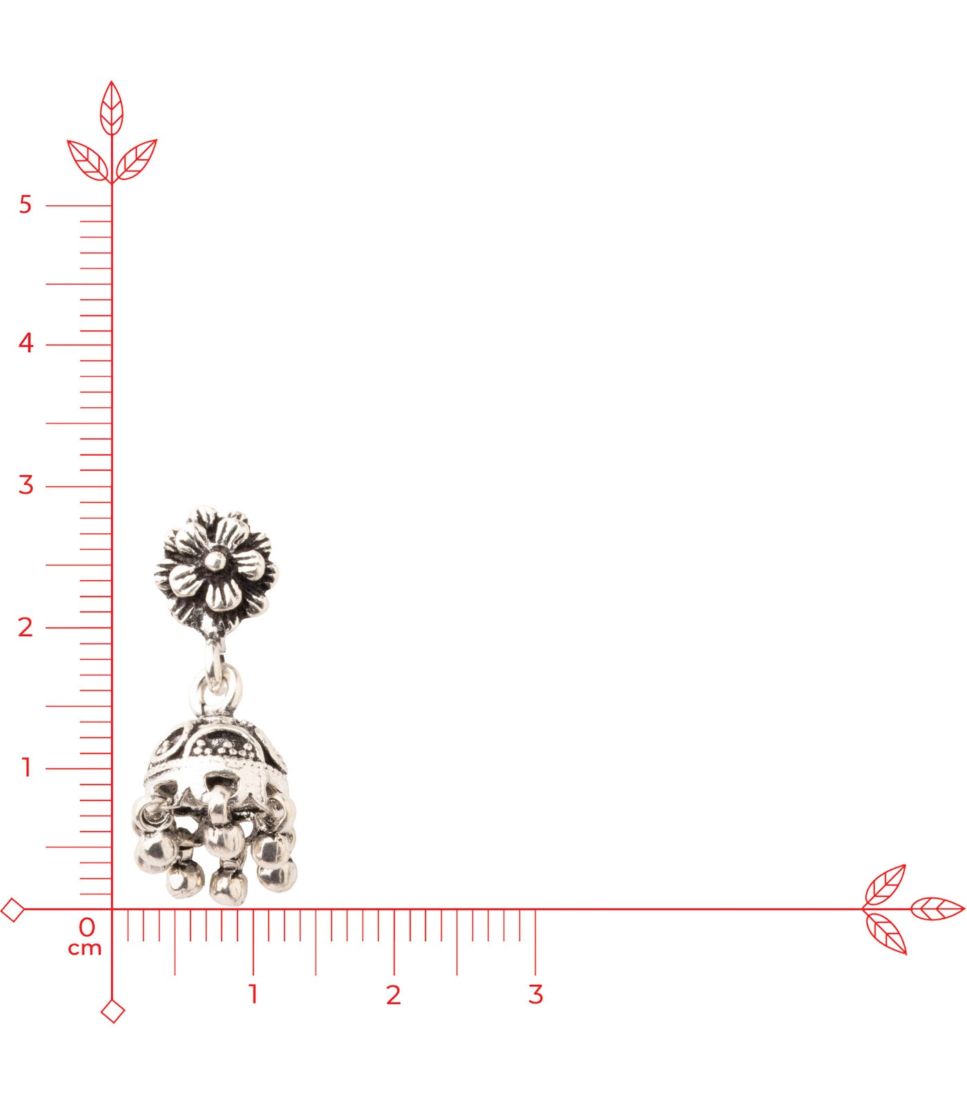 Silver Oxidized Jhumki
