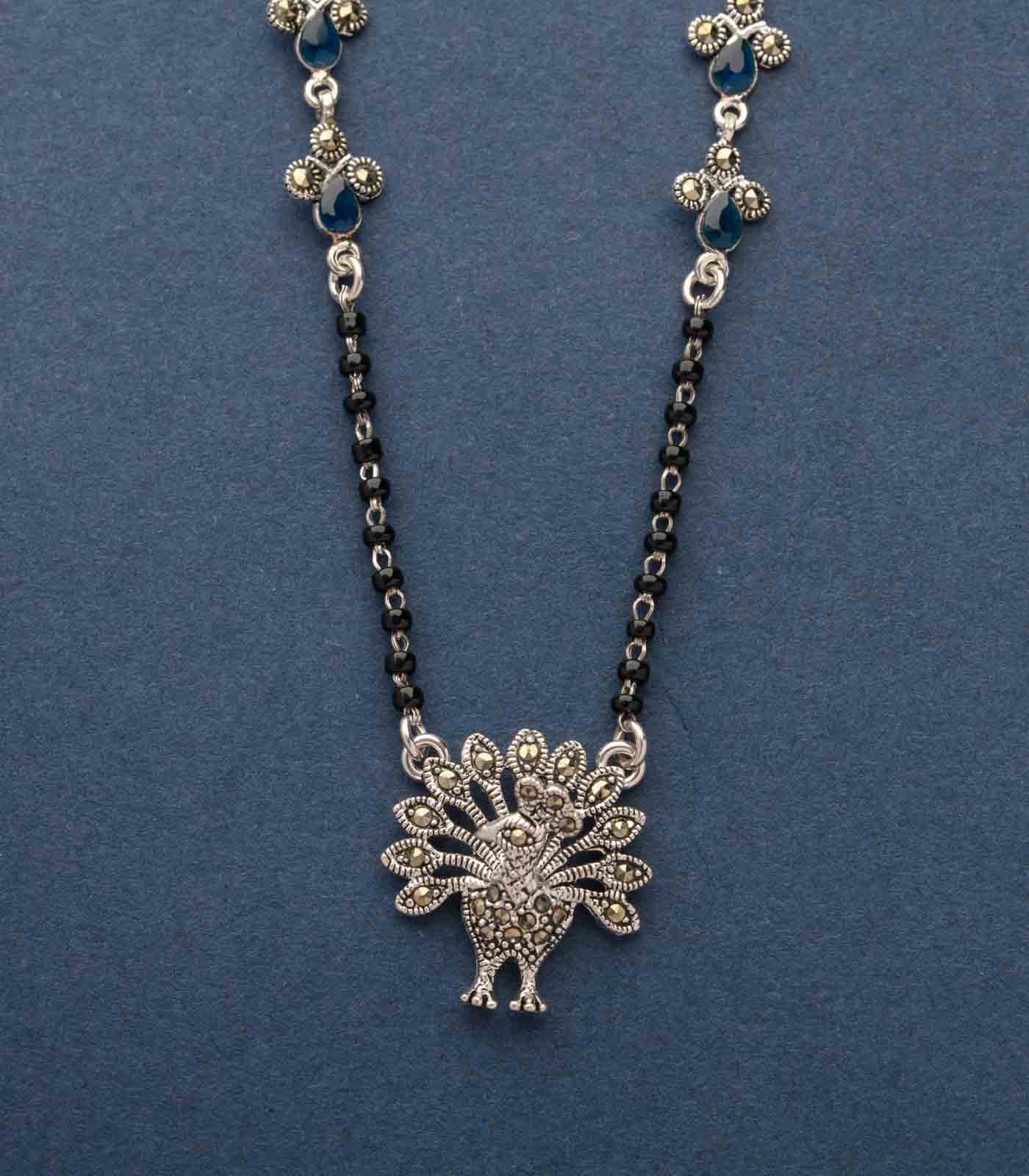 Peacock Mangalsutra (Silver)
