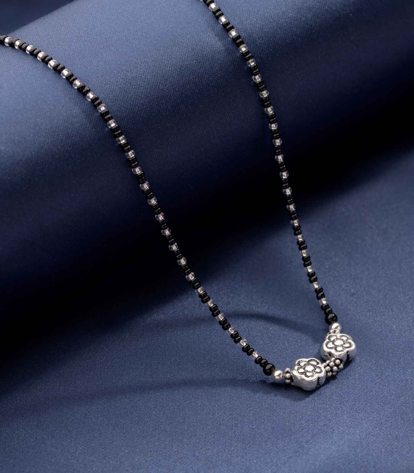 Antique Dual Flora Mangalsutra (Silver)