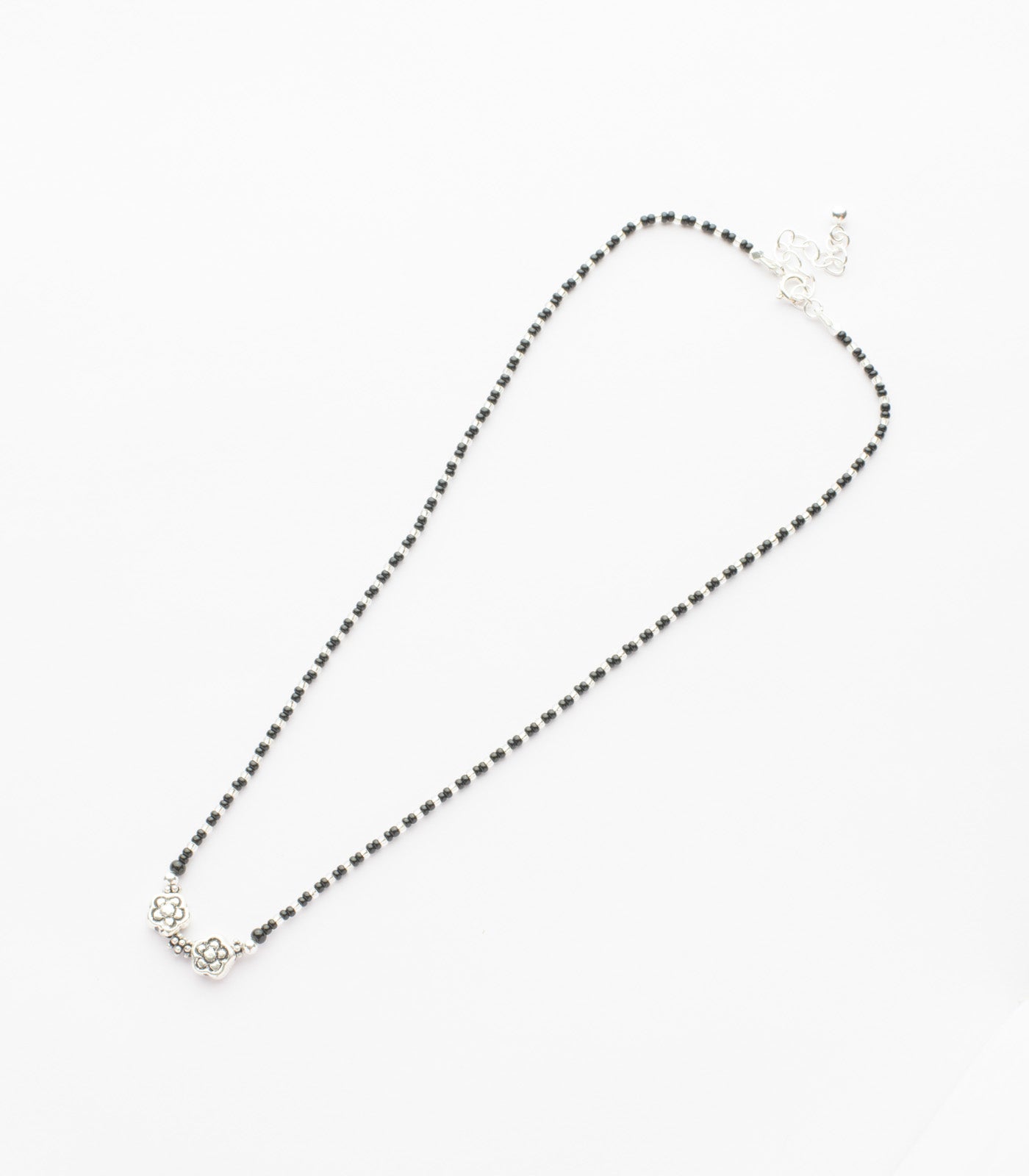 Antique Dual Flora Mangalsutra (Silver)