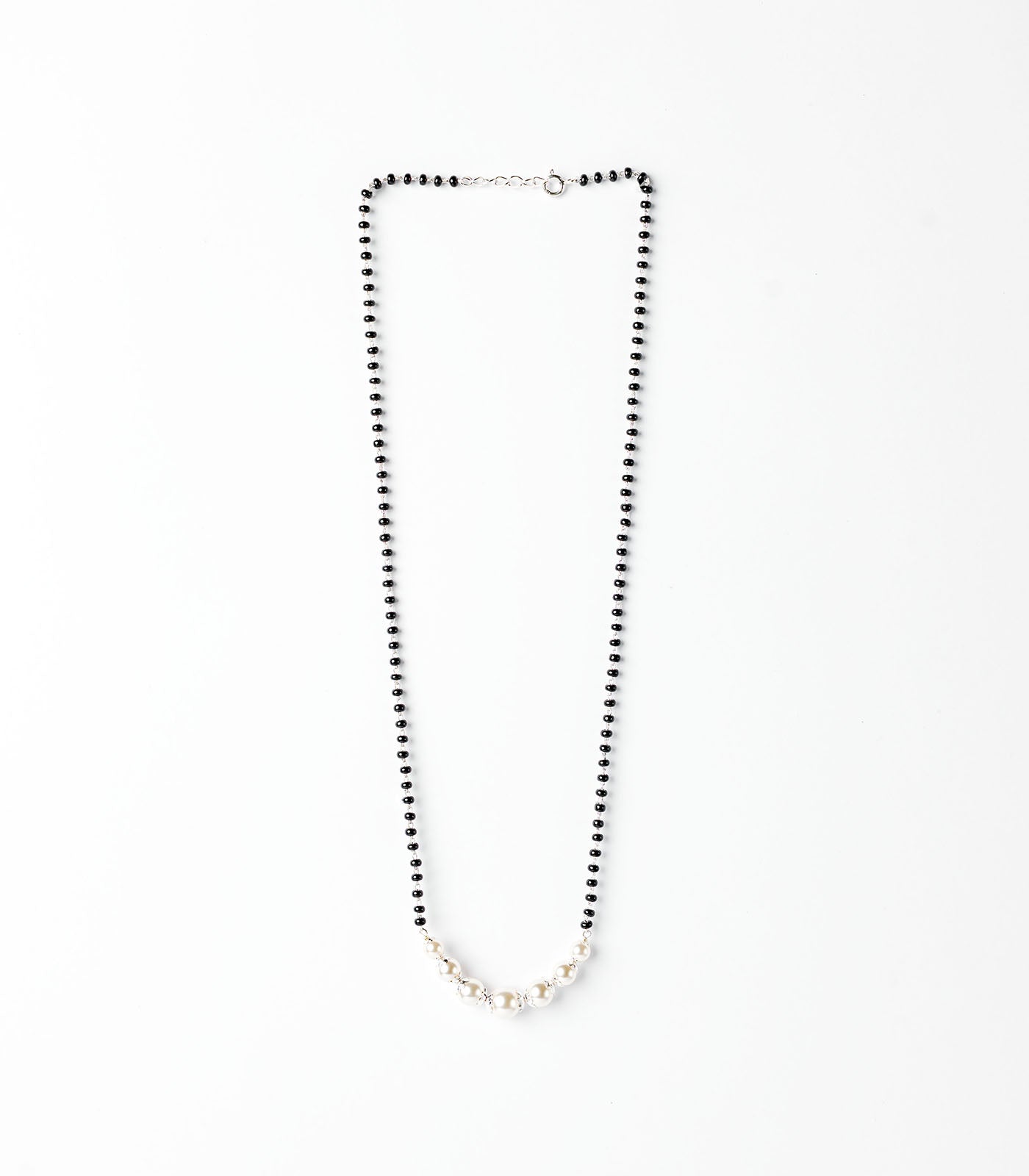 Pearl Stream Silver Mangalsutra