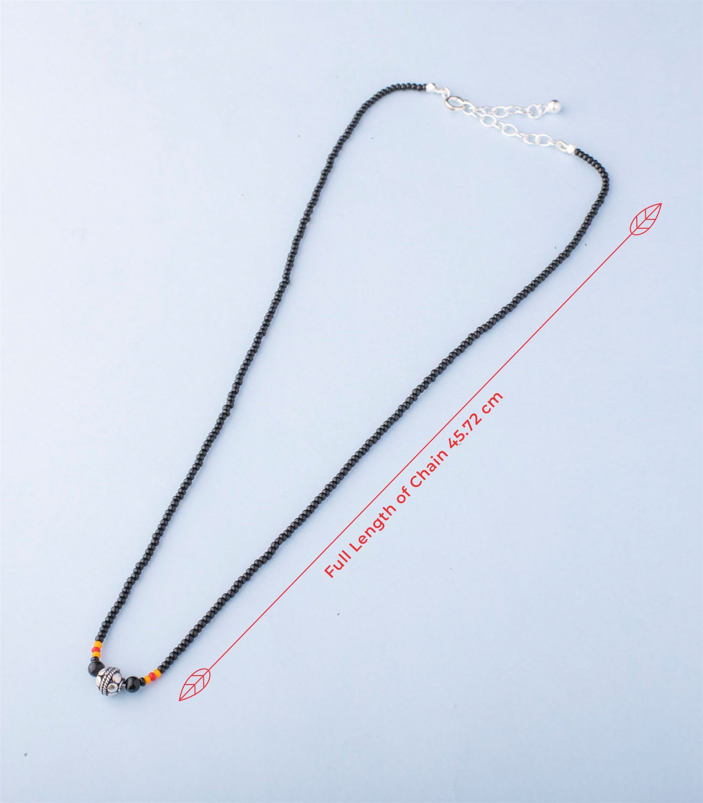 Silver Dual Coloured Beads Antique Mangalsutra