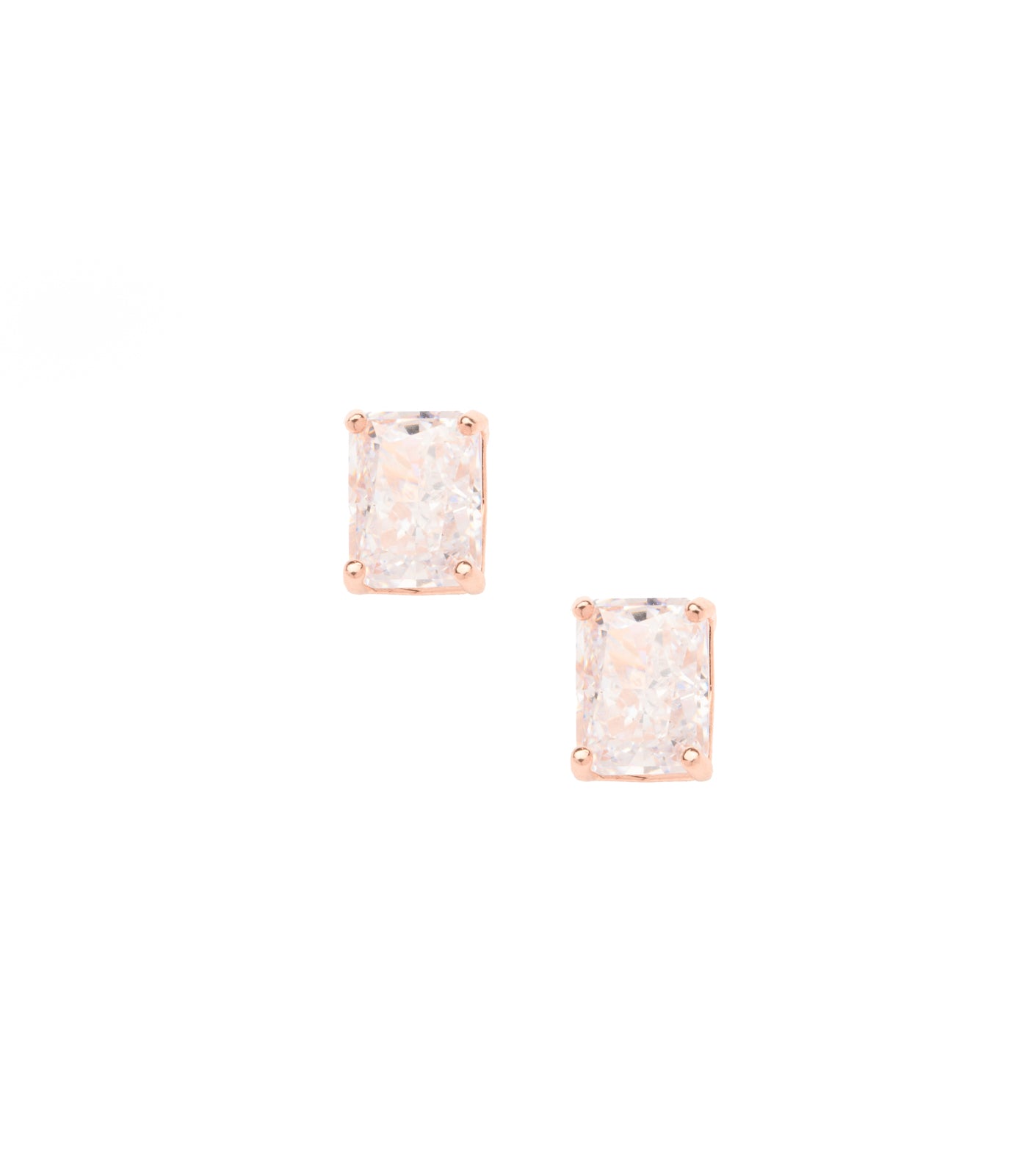 Rectangle Stone Rose Gold Polish Mangalsutra Pendant Set (Silver)