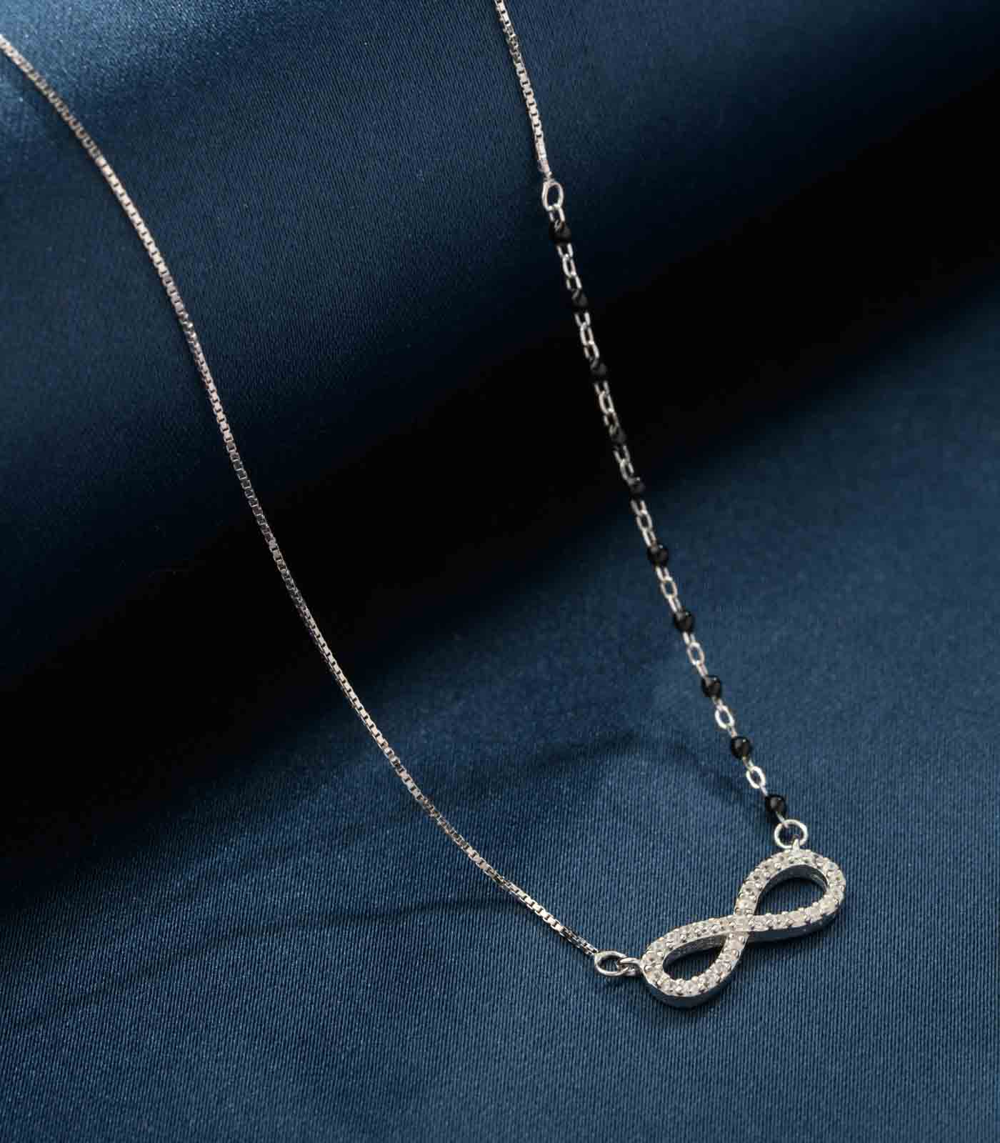 Infinity Pendant Mangalsutra (Silver)