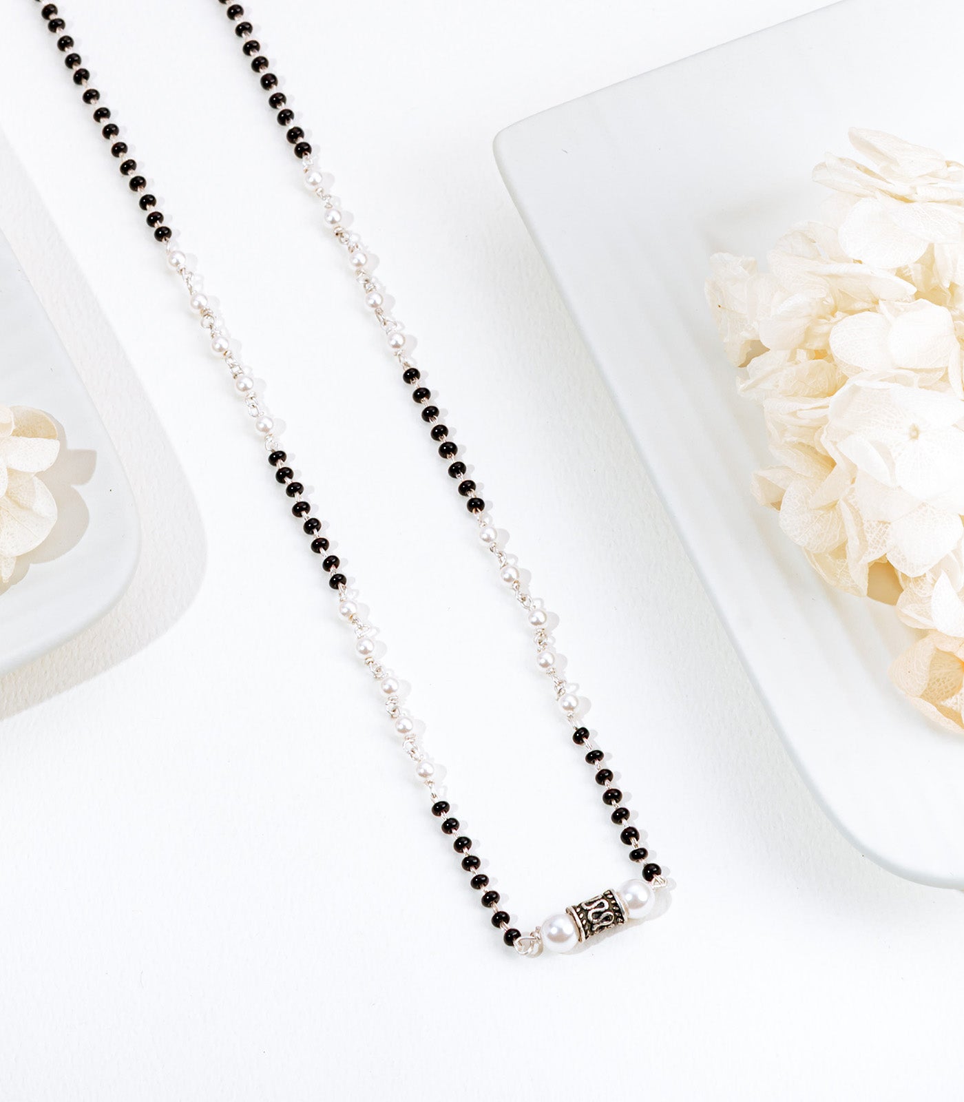 Silver Artistic Pearl Mangalsutra