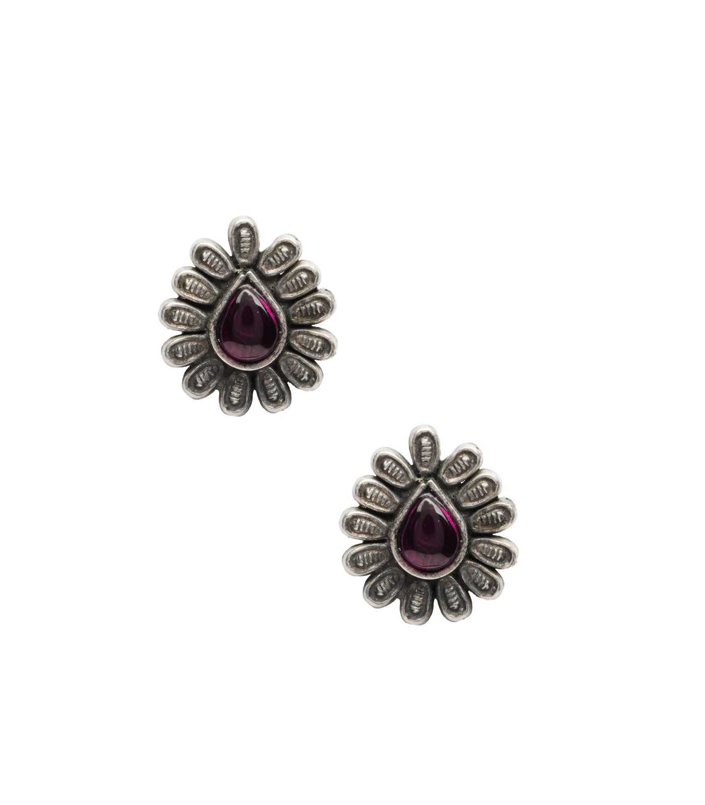 Twin Leaves Antique Mangalsutra Set (Silver)