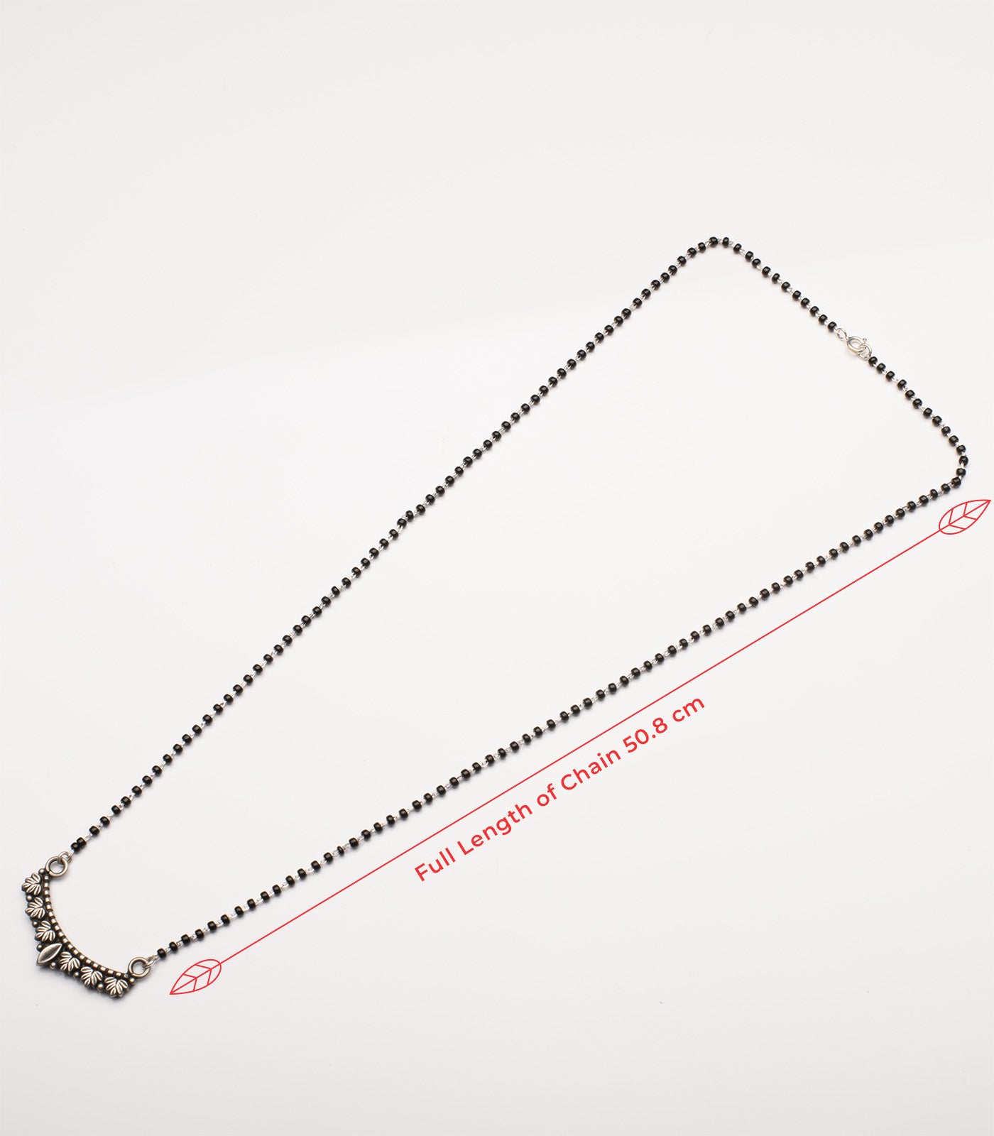 Leafy Stream Antique Mangalsutra Set (Silver)