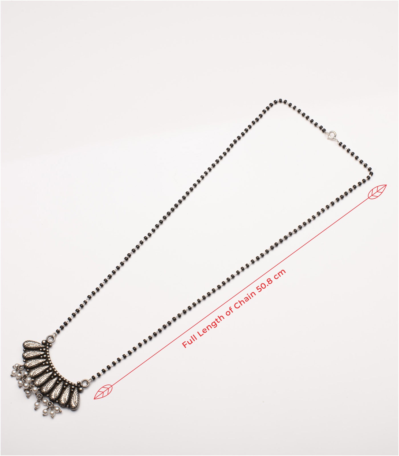 Crafted Drops Antique Mangalsutra Set (Silver)