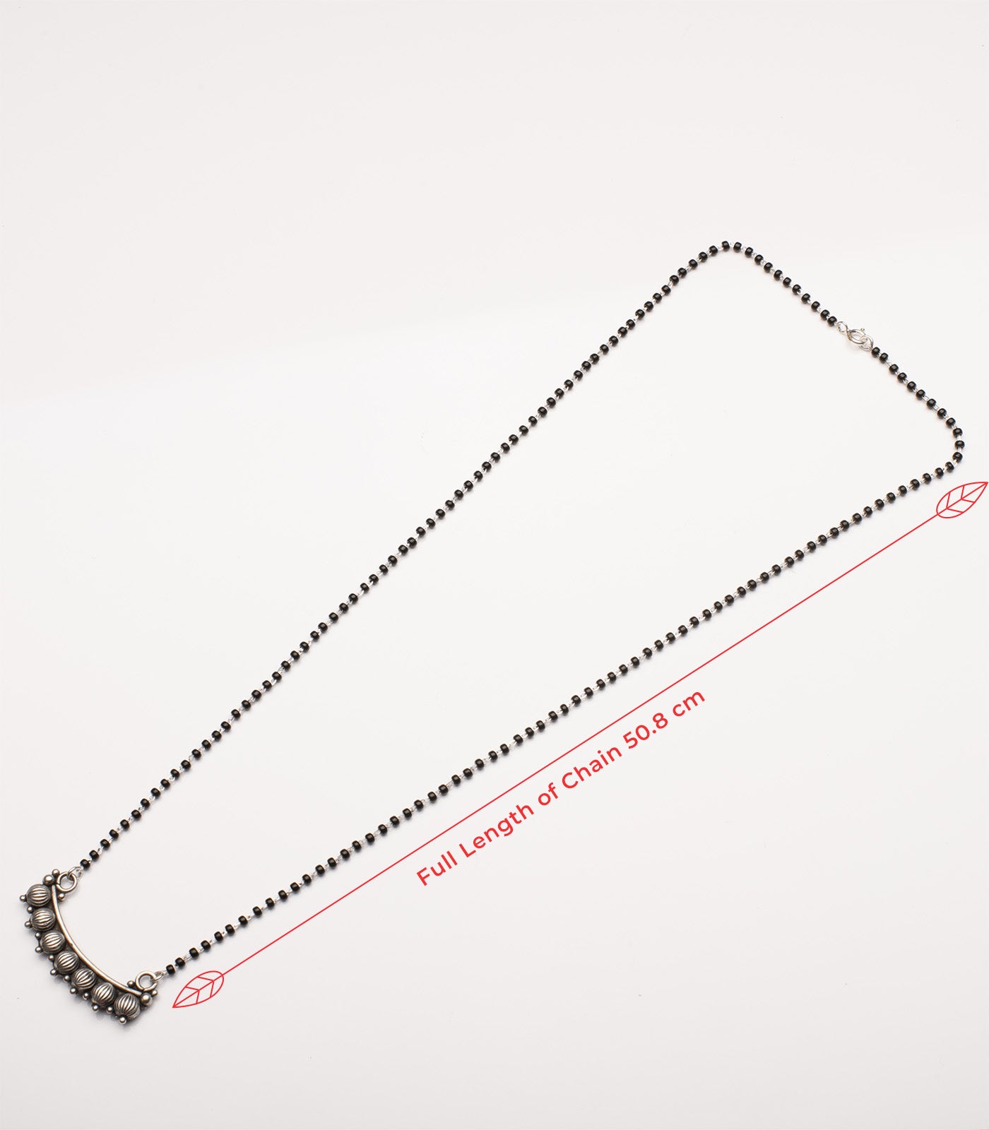 Stream Of Orbs Antique Mangalsutra Set (Silver)